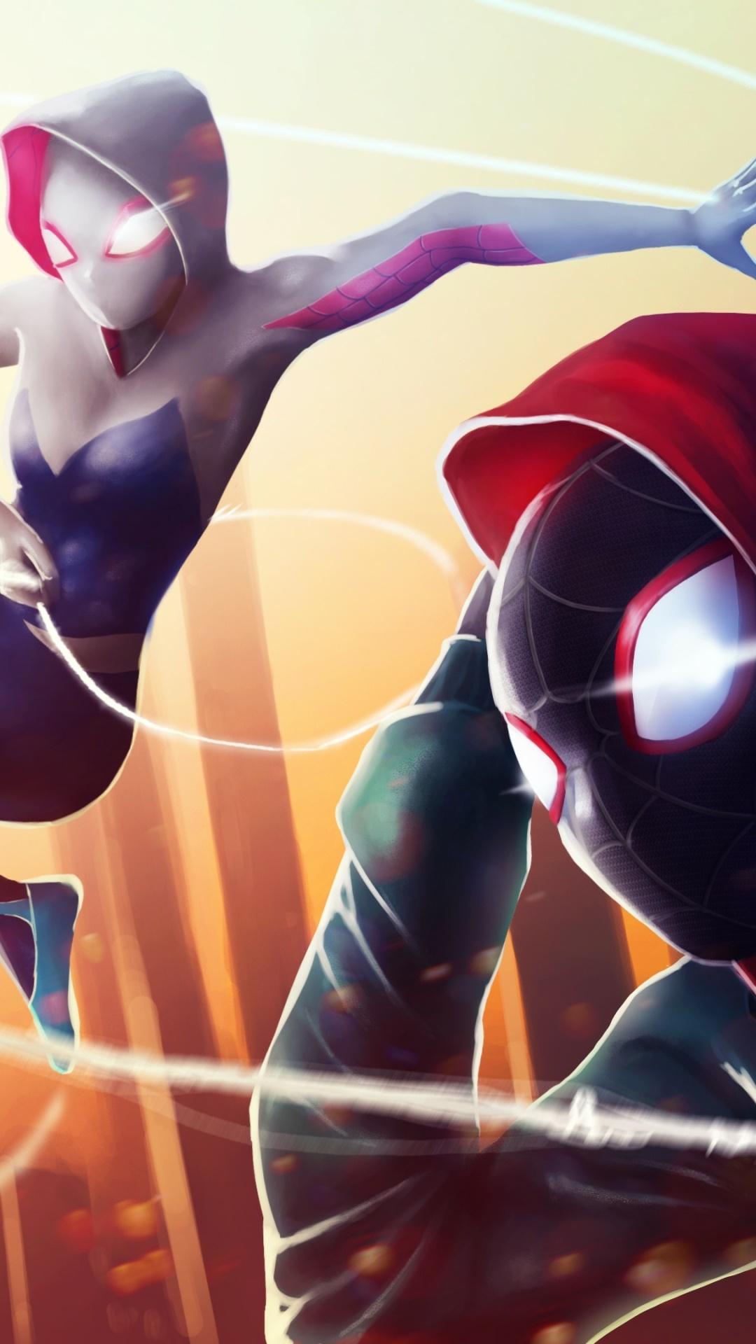 1080x1920 Wallpaper / Movie Spider Man: Into The Spider Verse Phone Wallpaper, Spider Man, Miles Morales, Spider Gwen, 1080x1920 Free Download