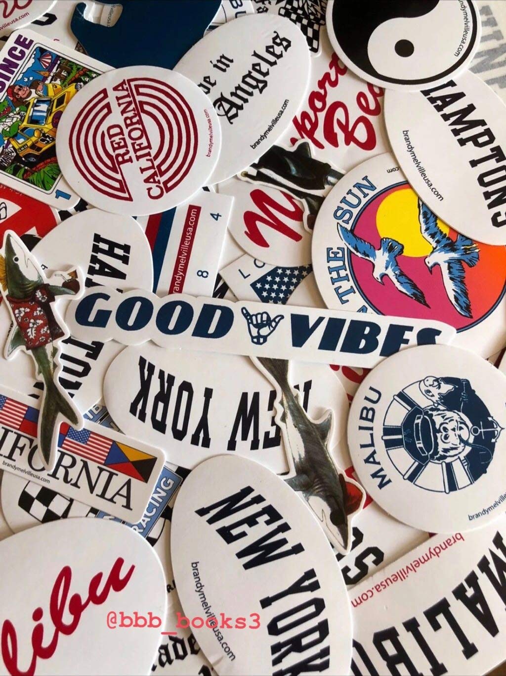 1024x1366 Brandy Melville 50 Random Stickers VSCO Hydroflask Laptop Notebook Decorations New York Chill California