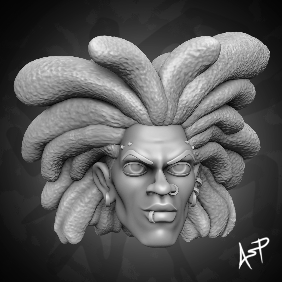 1080x1080 STL file Hobie Brown Spider Punk Head・3D printable model to download・Cults