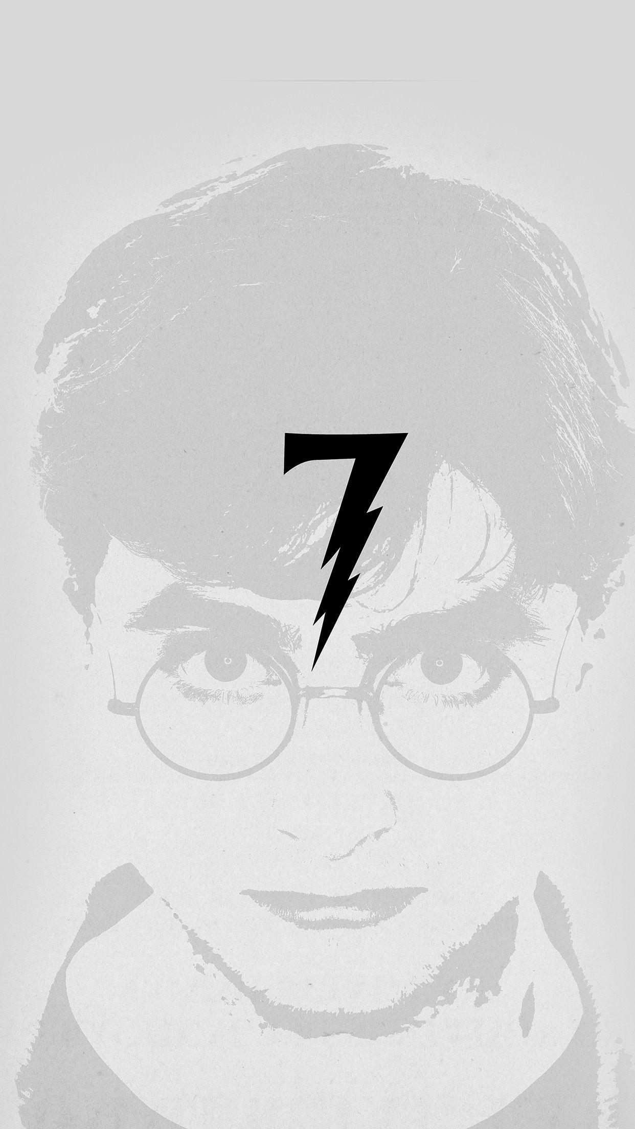1242x2208 Harry Potter Art Minimal Film Gray for iPhone