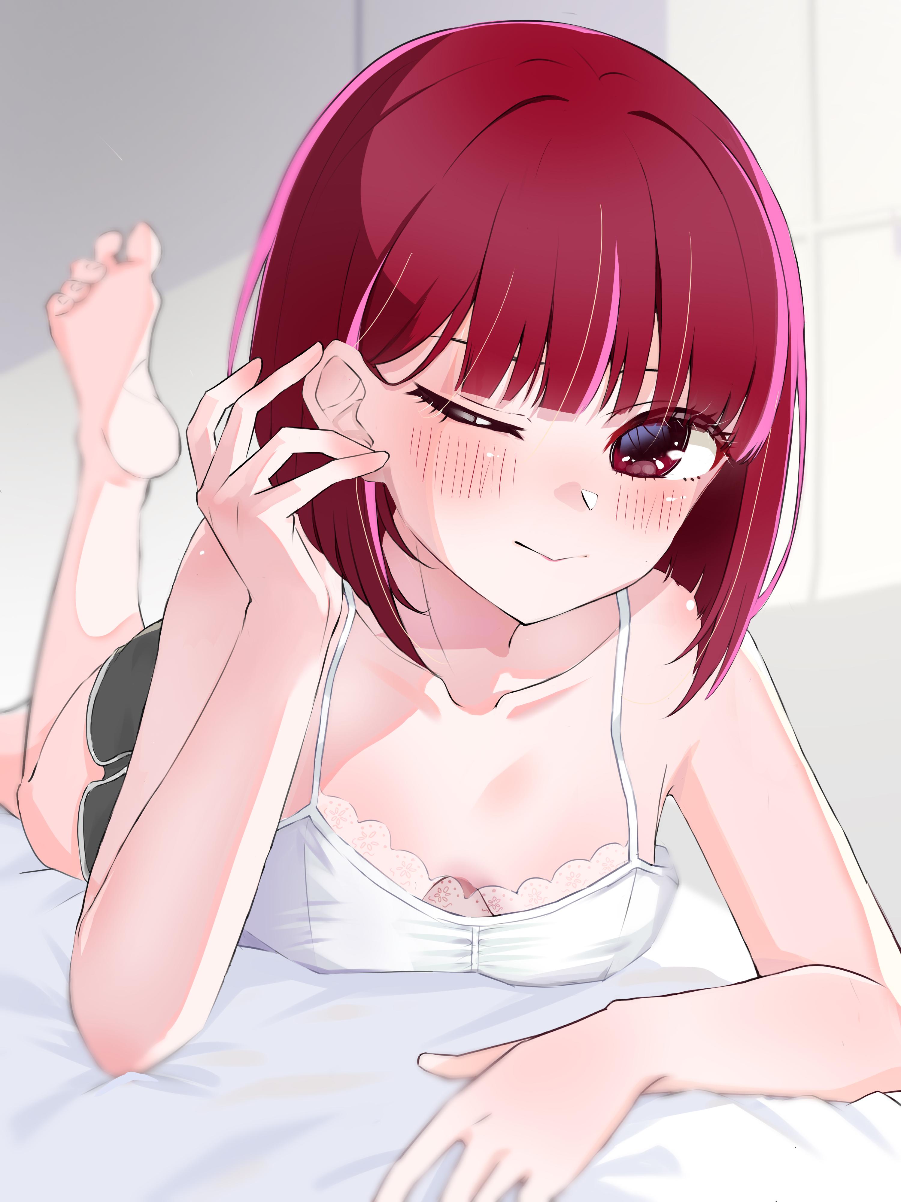 3000x4000 Anime Anime Girls Oshi No Ko Kana Arima Portrait Display Blushing One Eye Closed Short Hair Short Sh Wallpaper:3000x4000
