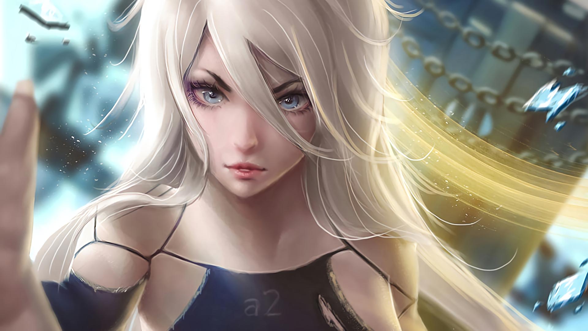1920x1080 Desktop Wallpaper Yorha A Nier: Automata, Game, Girl, Face, HD Image, Picture, Background, Ydy 1q