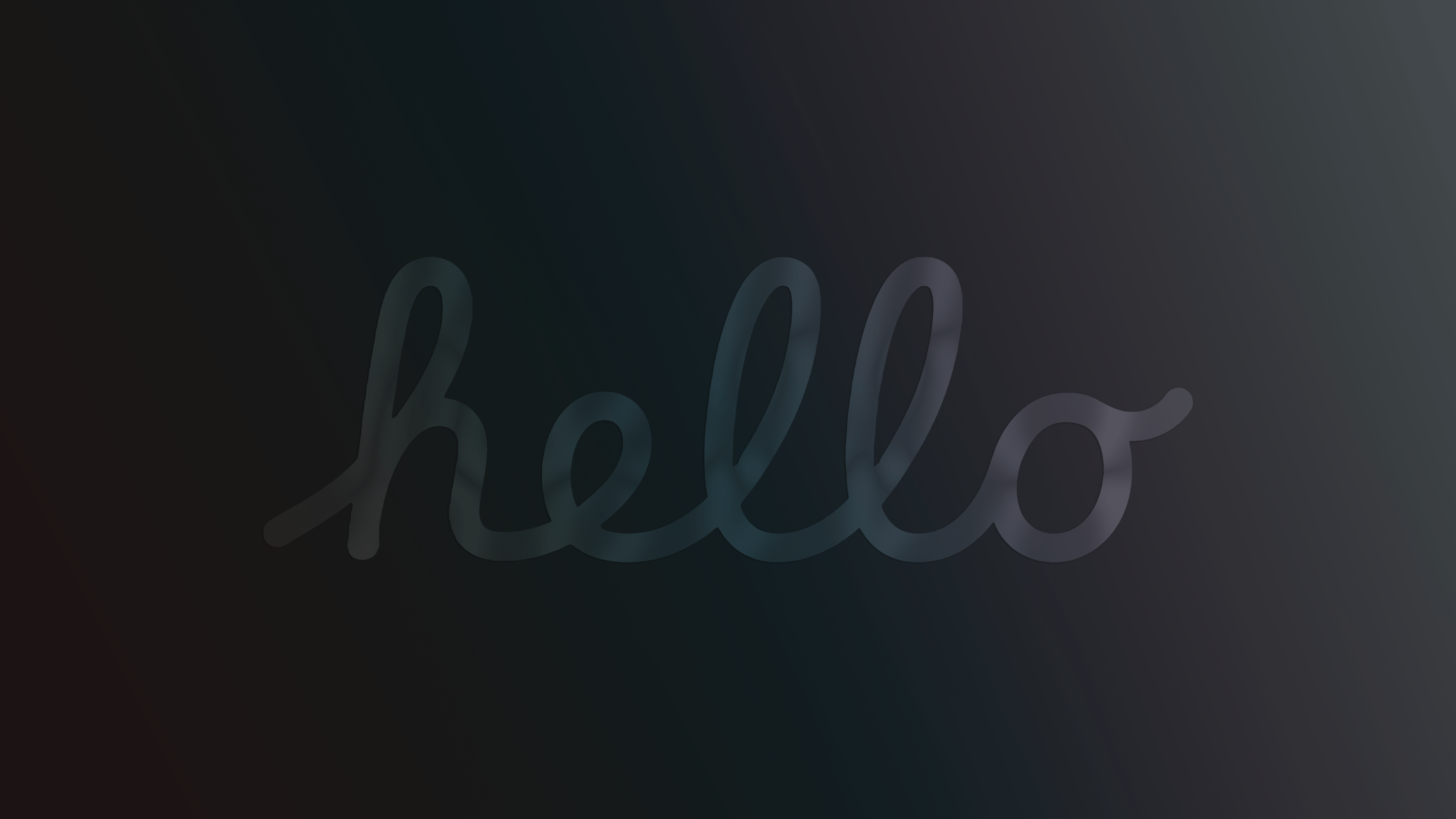 5120x2880 Dark Version of Hello wallpaper [5k]