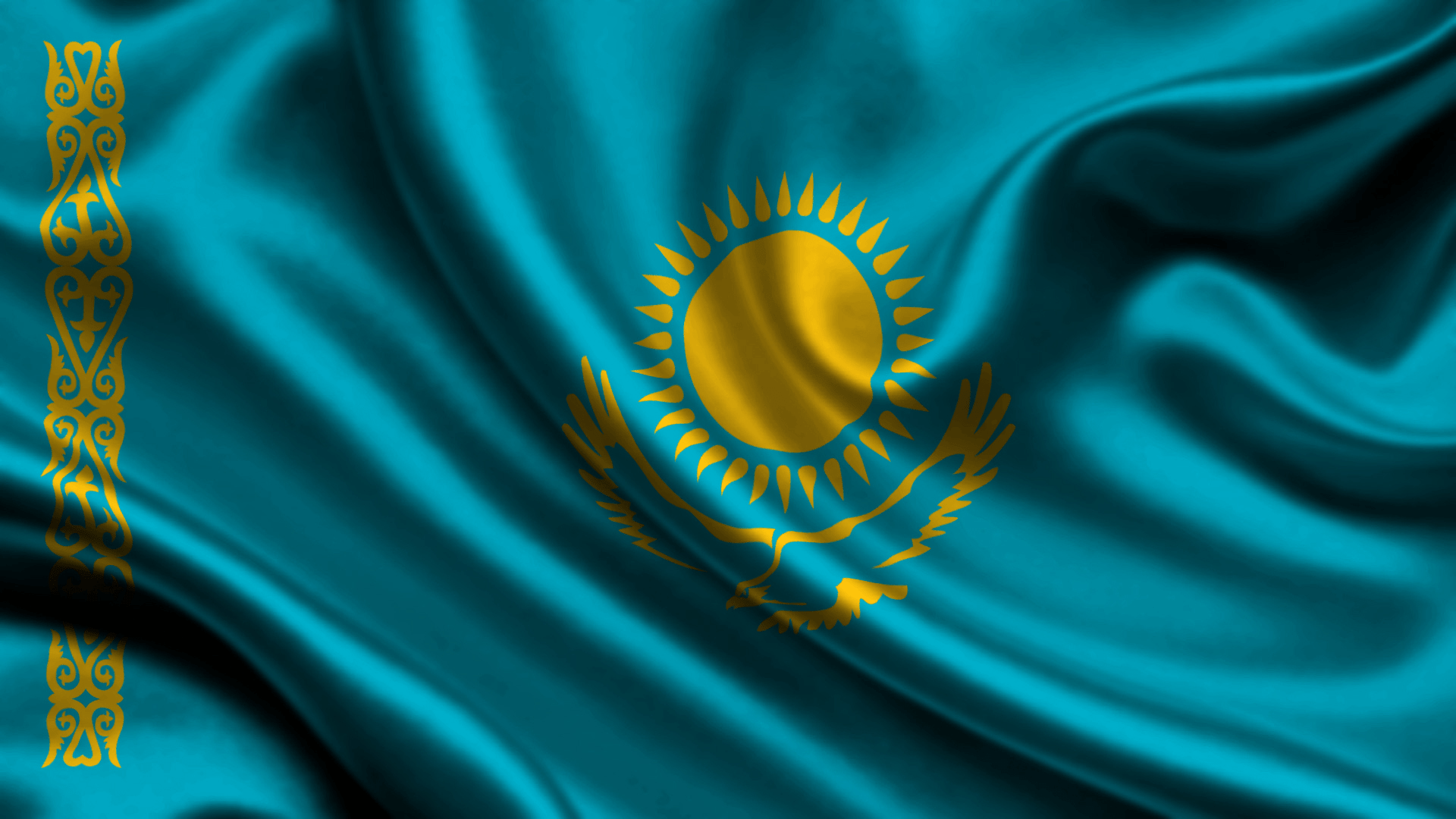 1920x1080 Flag of Kazakhstan HD Wallpaper