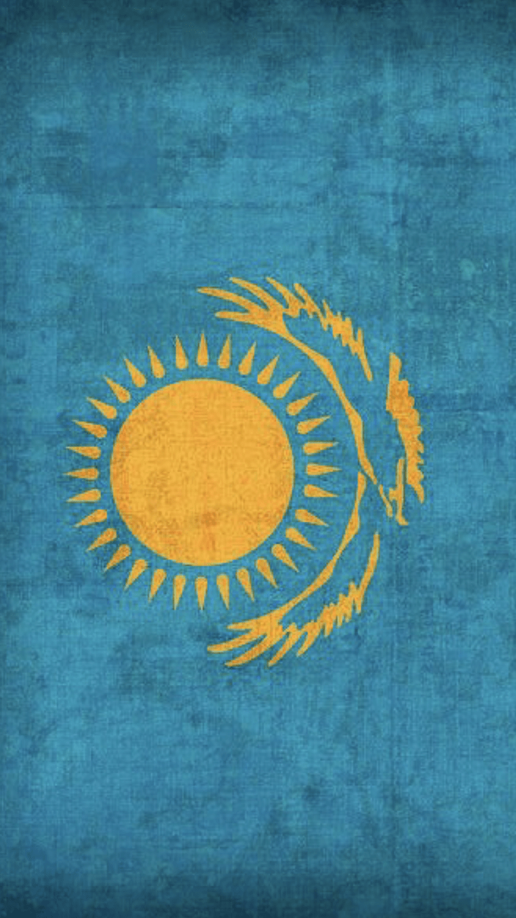 750x1334 RepublicofKazakhstan. Country art, Flags of the world, Kazakhstan