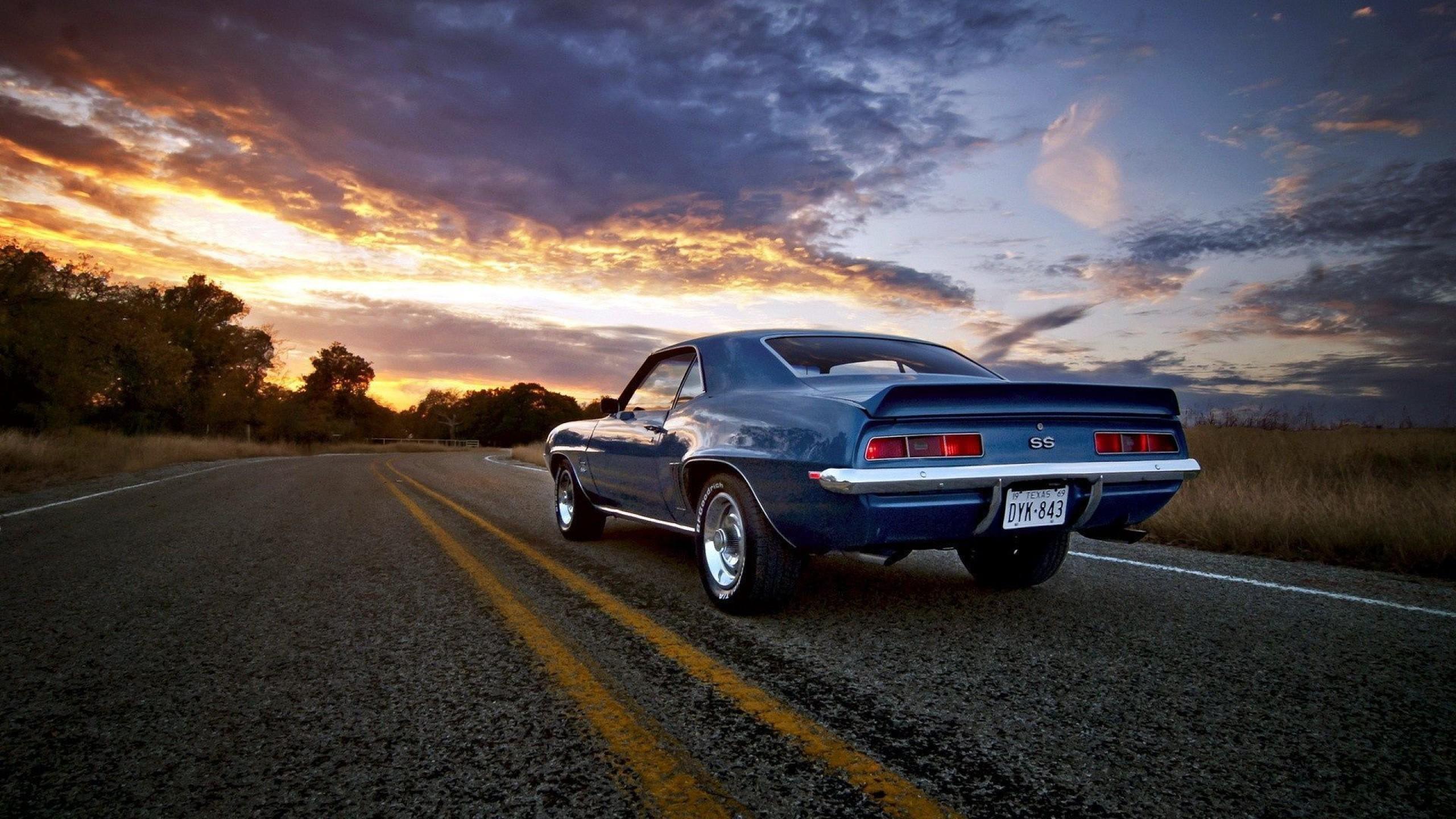 2560x1440 Free download Chevrolet Camaro Old Car Road Wallpaper HD Desktop and Mobile [2560x1440] for your Desktop, Mobile & Tablet. Explore Wallpaper Of Old Cars. Old Cars Wallpaper, Old School