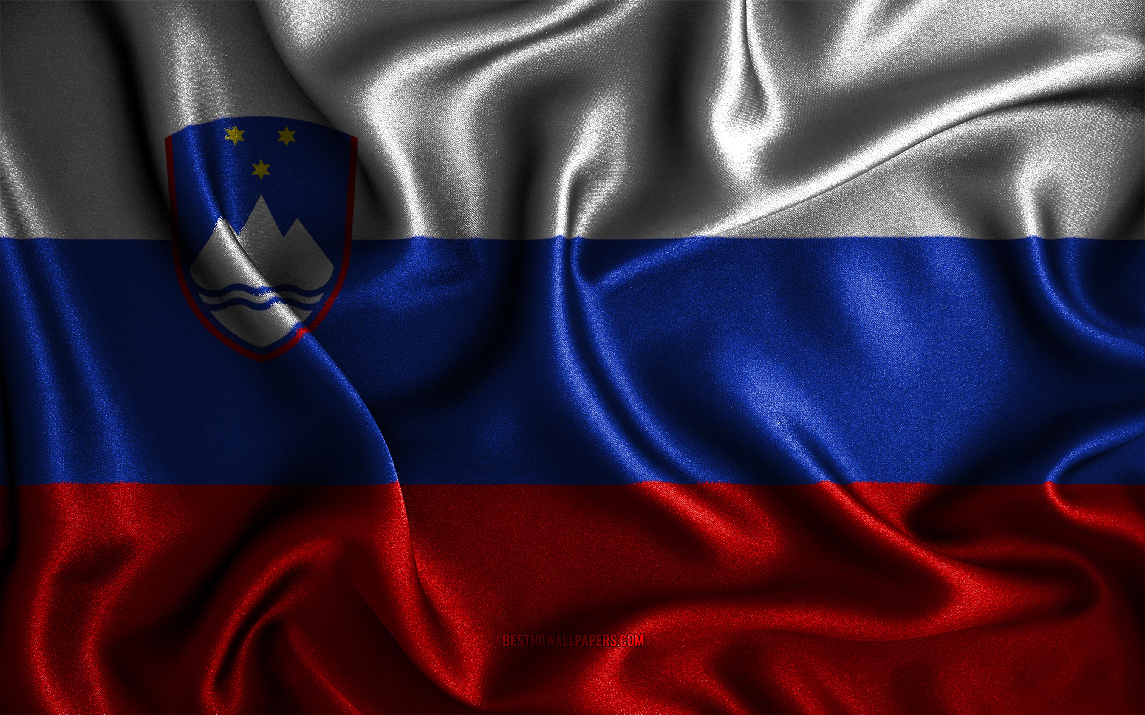 3840x2400 Download wallpaper Slovenian flag, 4k, silk wavy flags, European countries, national symbols, Flag of Slovenia, fabric flags, Slovenia flag, 3D art, Slovenia, Europe, Slovenia 3D flag for desktop with resolution 3840x2400. High