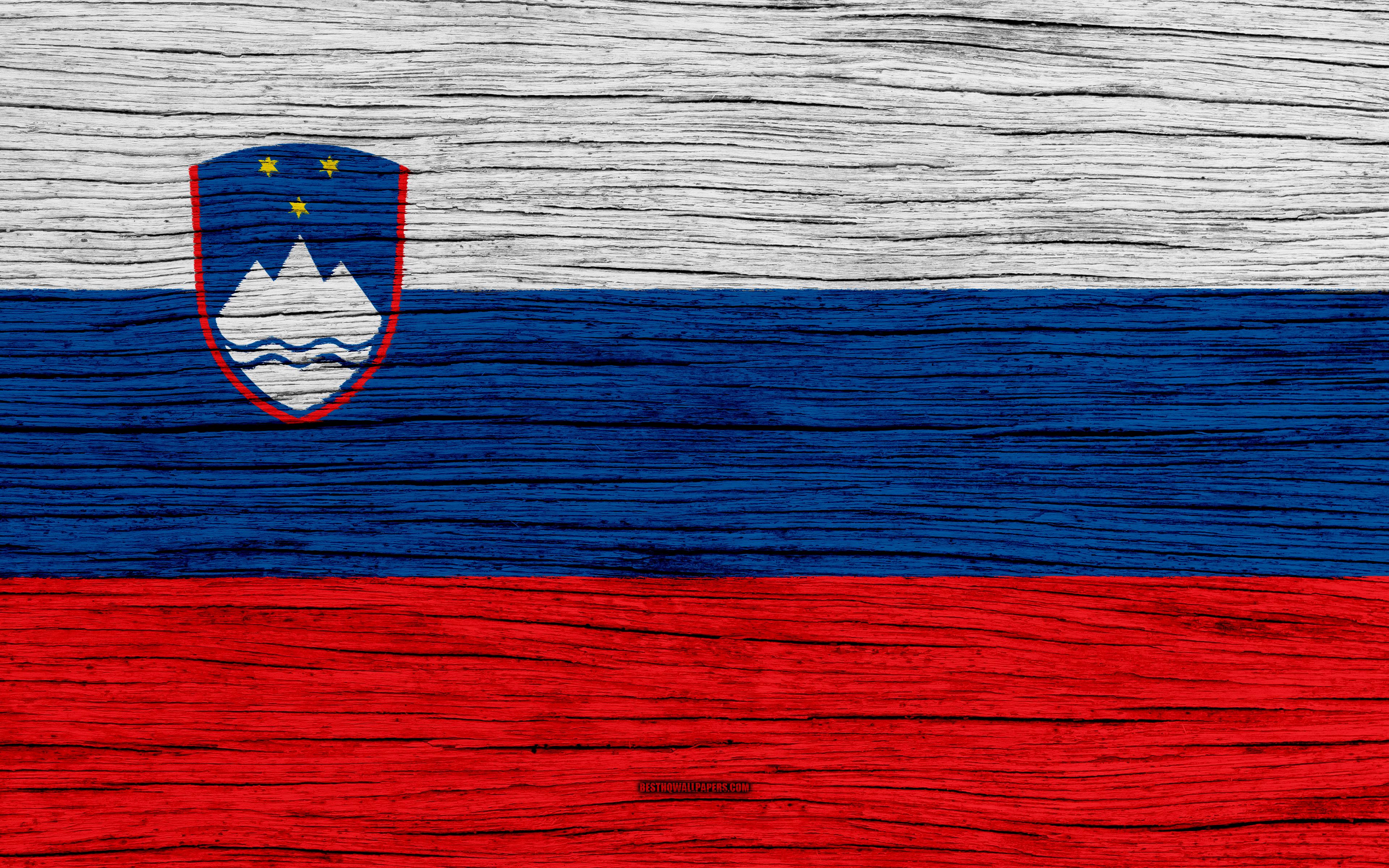 3840x2400 Download wallpaper Flag of Slovenia, 4k, Europe, wooden texture, Slovenian flag, national symbols, Slovenia flag, art, Slovenia for desktop with resolution 3840x2400. High Quality HD picture wallpaper