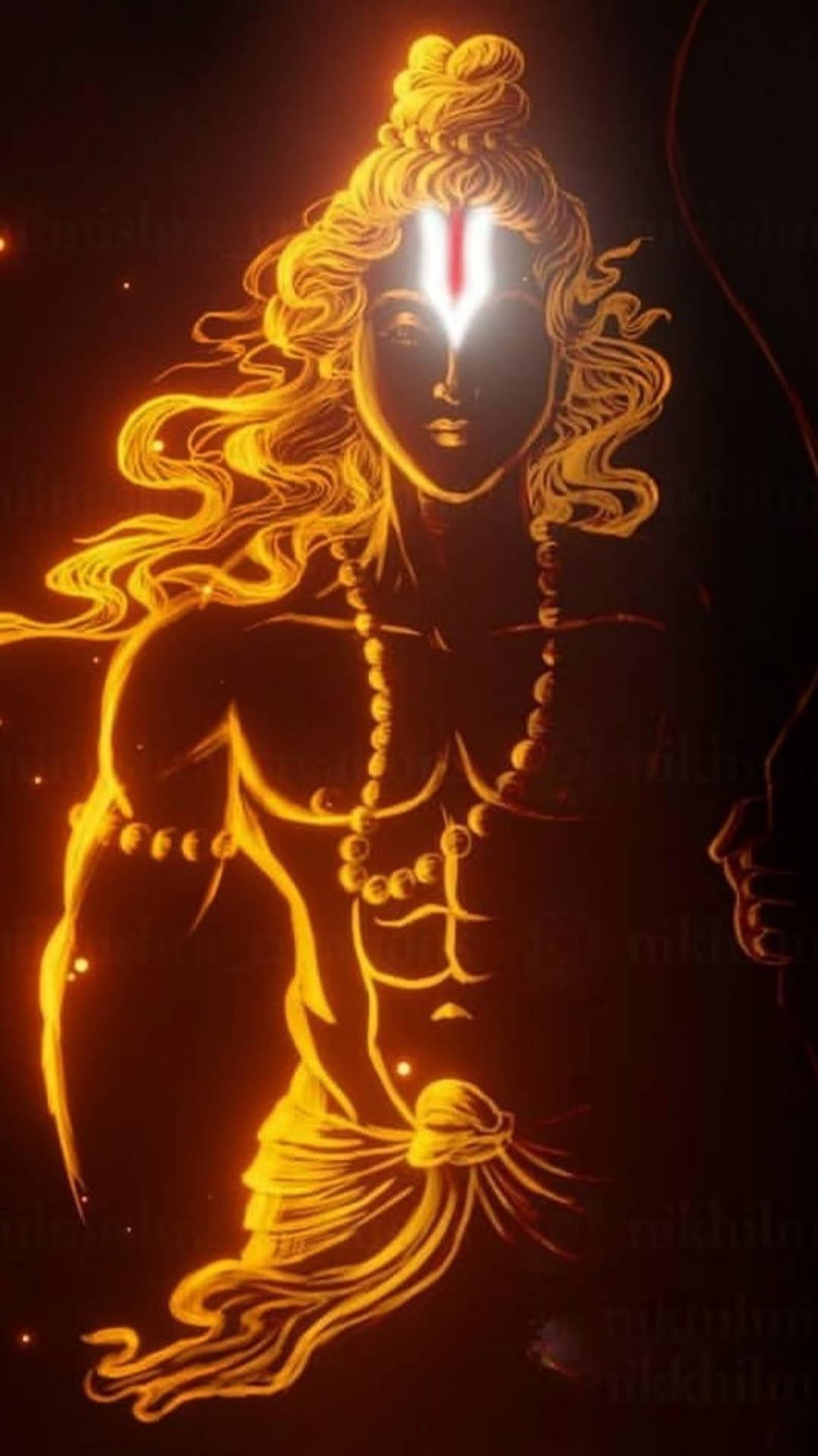 1078x1920 Download Shree Ram Glowing Wallpaper
