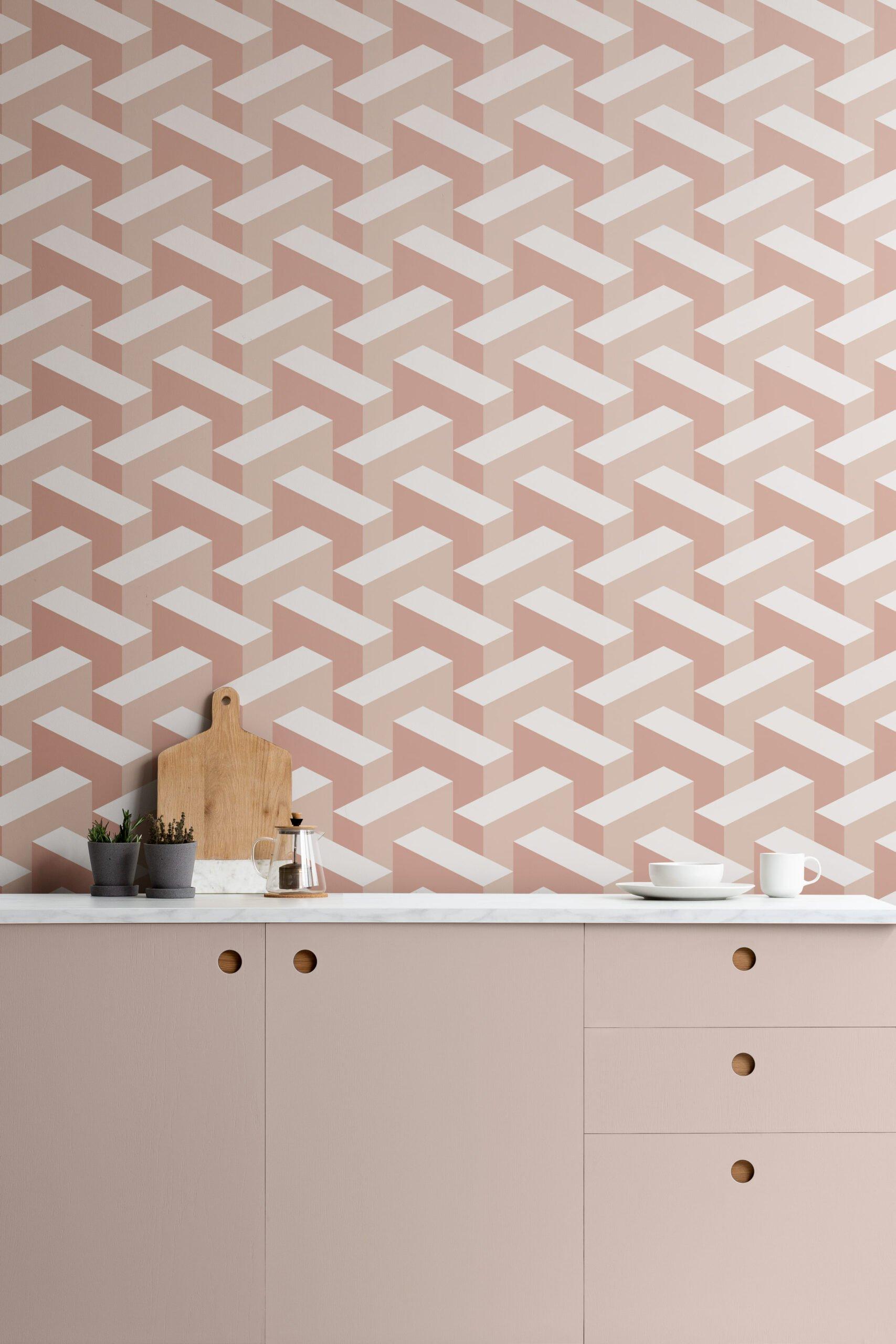 1707x2560 Pink Modern 3D Effect Pattern Wallpaper