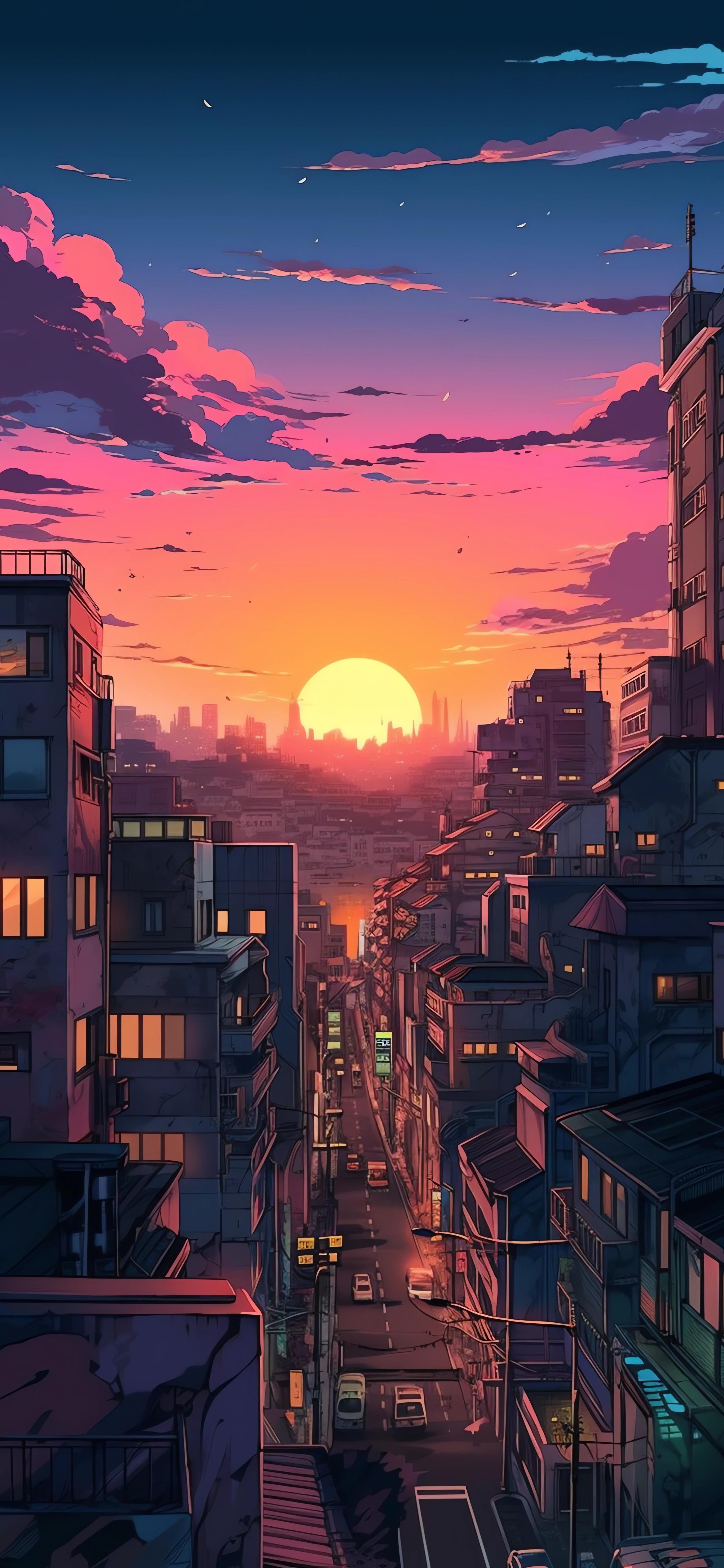 Anime City Iphone Wallpapers - Top Free Anime City Iphone Backgrounds