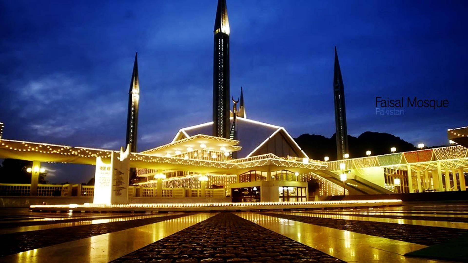 1920x1080 Download Faisal Mosque In Pakistan Wallpaper