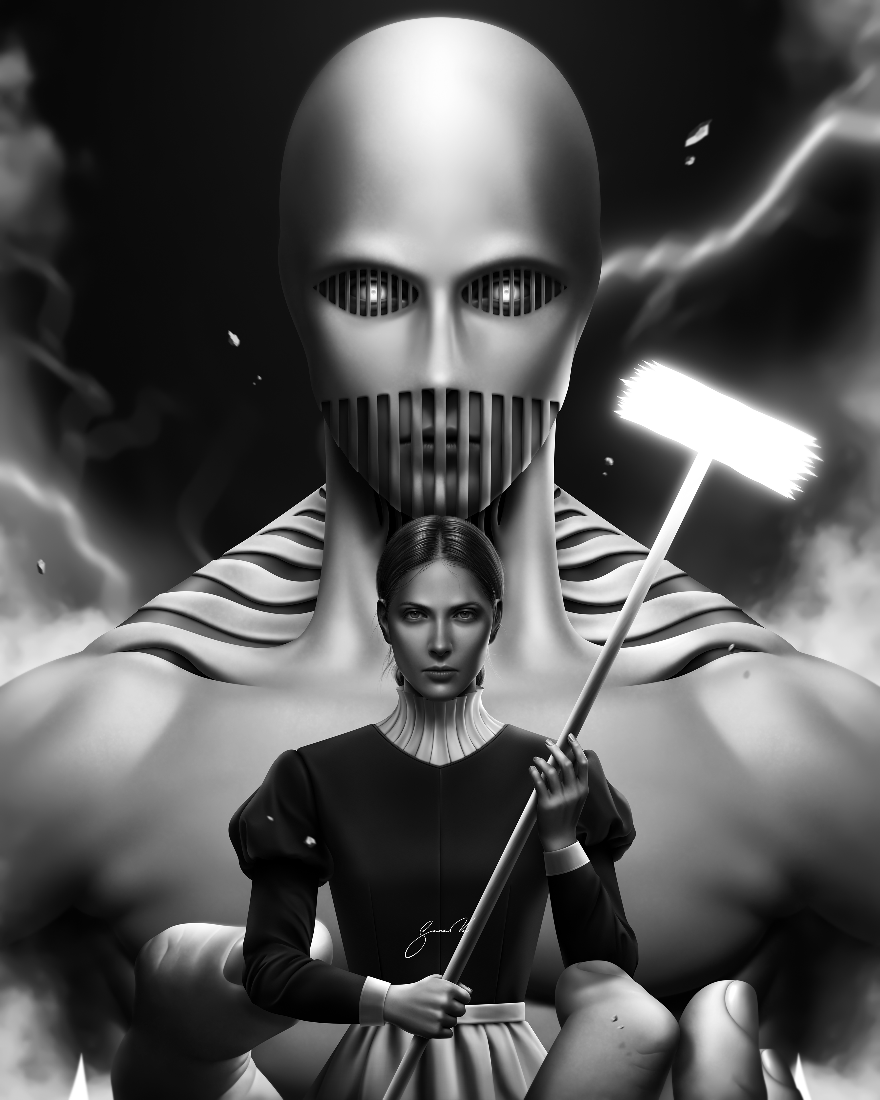 3072x3840 Sana Vi Tybur & War Hammer Titan Commission for burndie. Instagram #進撃の巨人 #snk #aot #laratyber #warhammertitan #artcommission