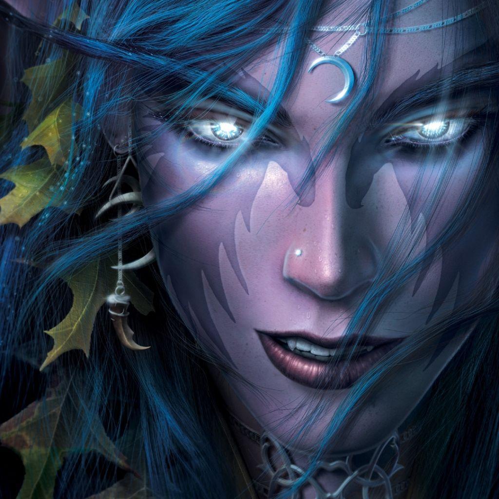 1024x1024 Tyrande Whisperwind Wallpaper