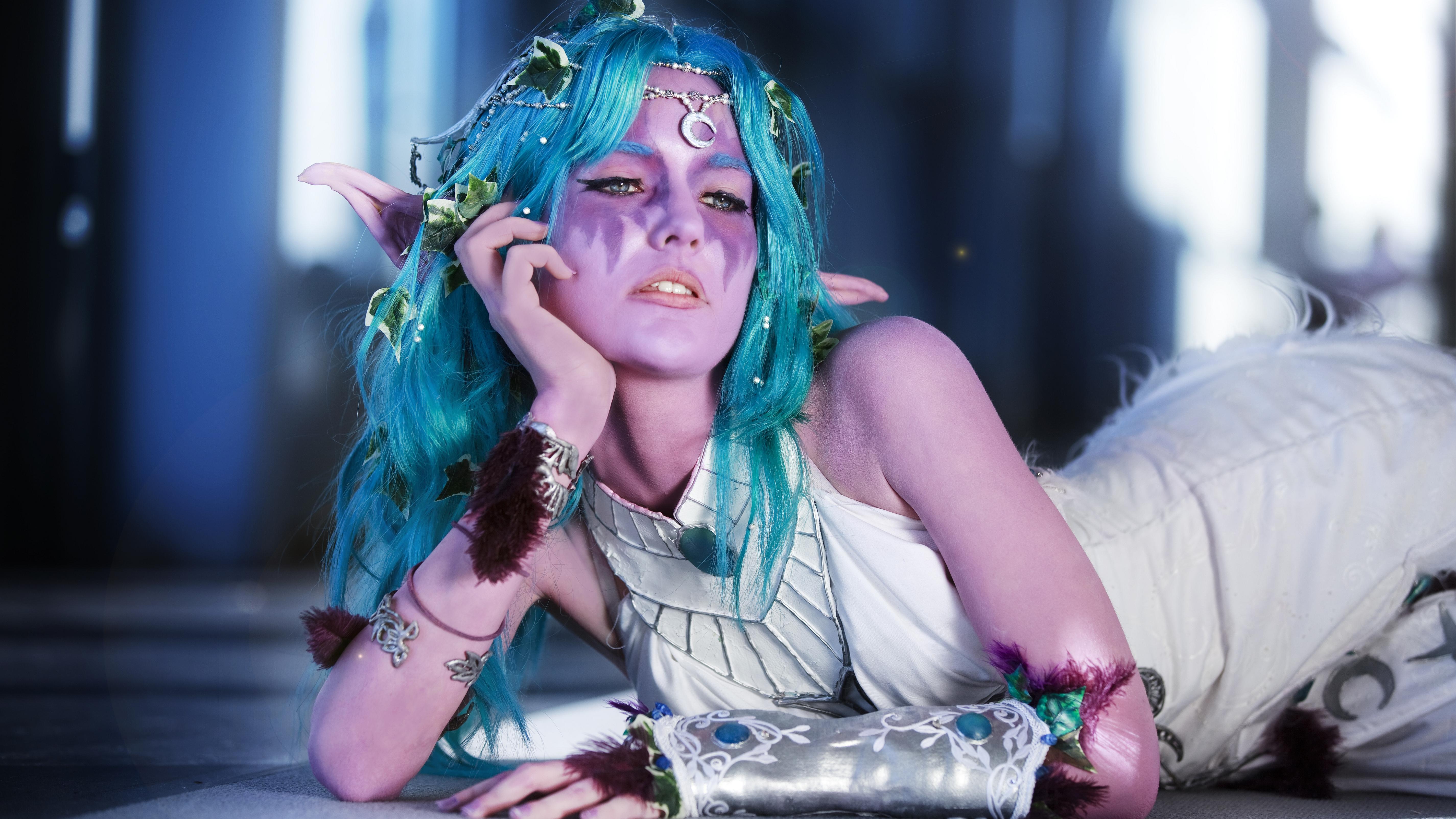 5700x3206 Cosplay Tyrande Whisperwind World Of Warcraft Wallpaper:5700x3206