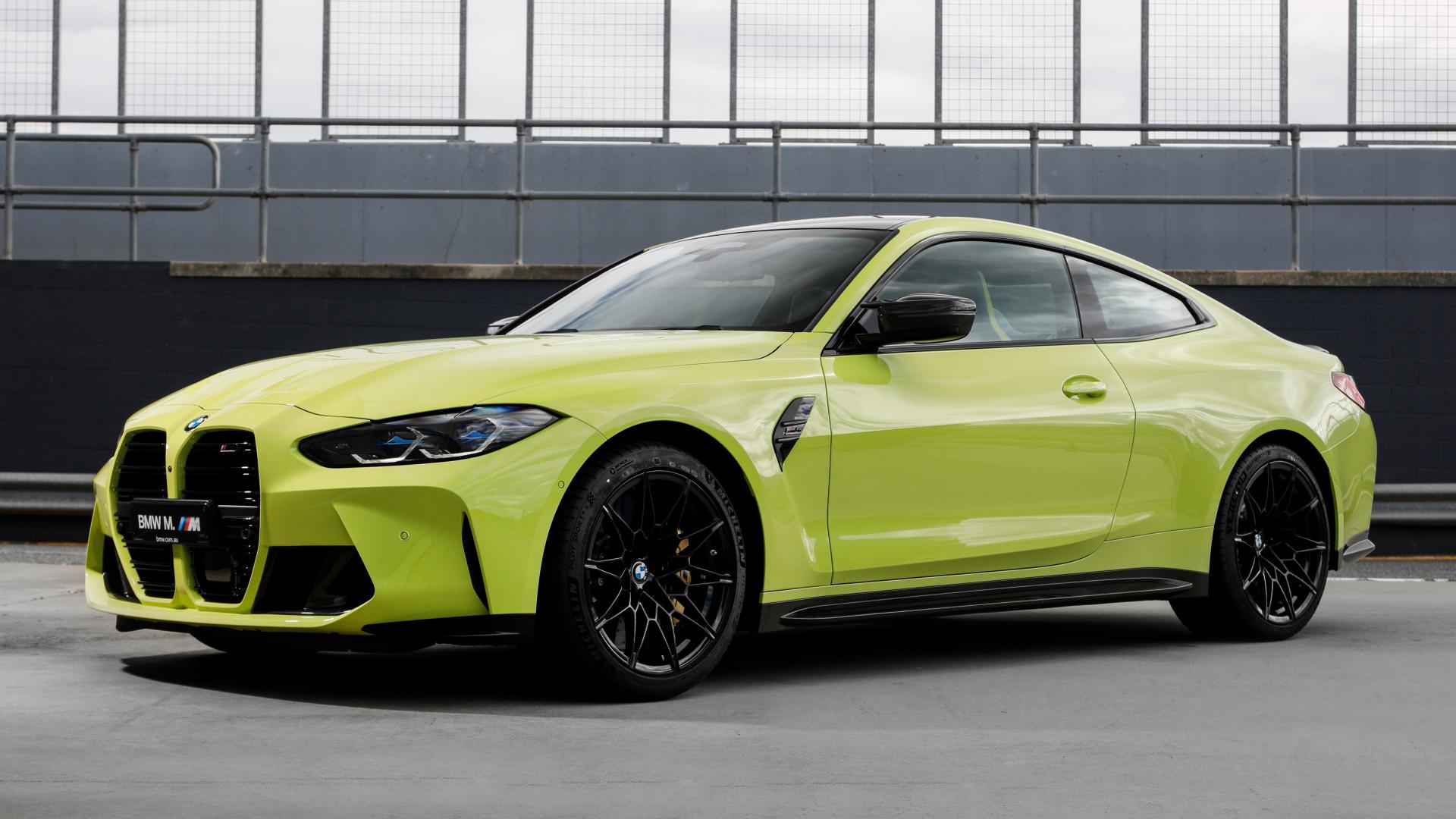 1920x1080 BMW M4 Competition yellow car Desktop wallpaper 1920x1080