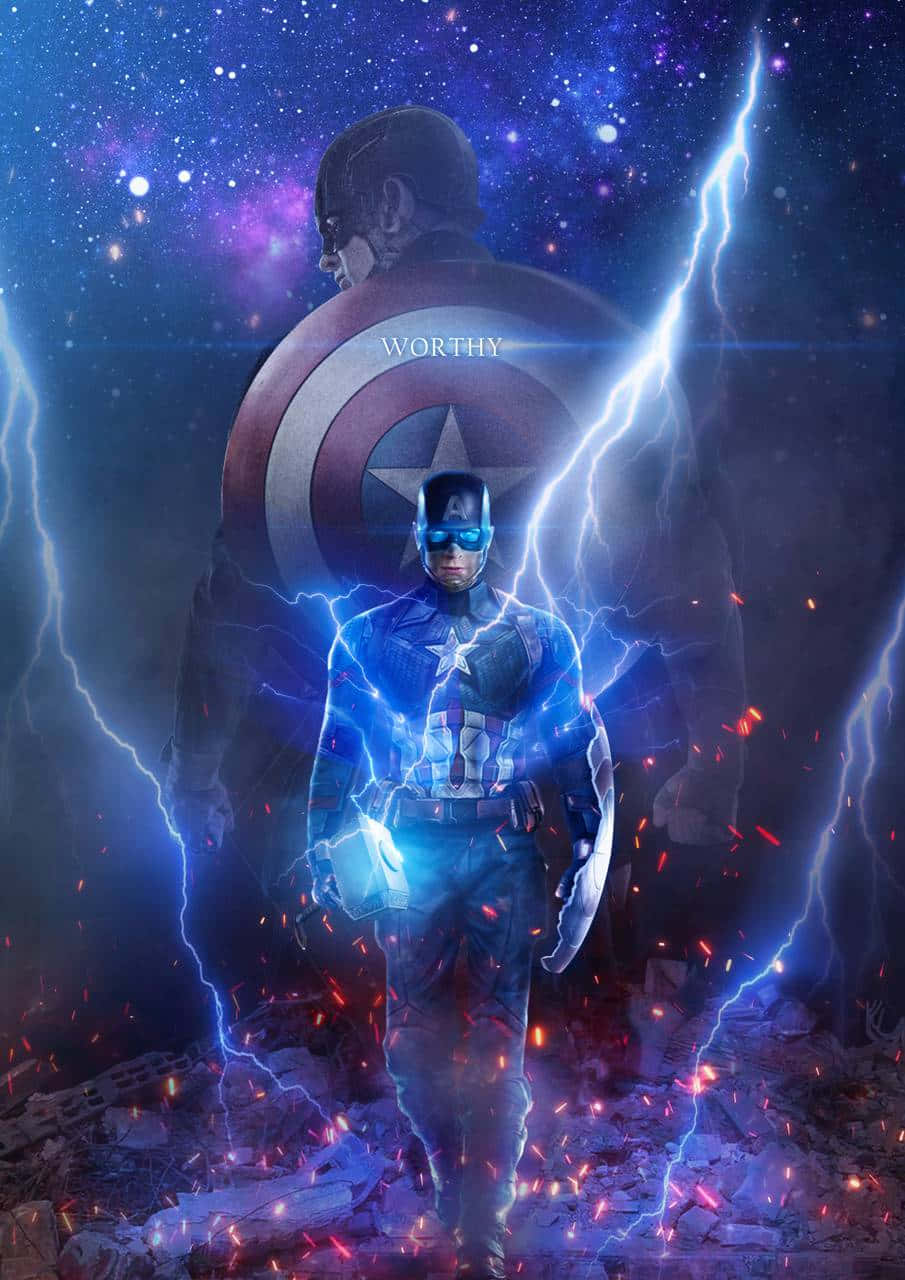 905x1280 Download Captain America Worthy Of Mjölnir Fanart Wallpaper