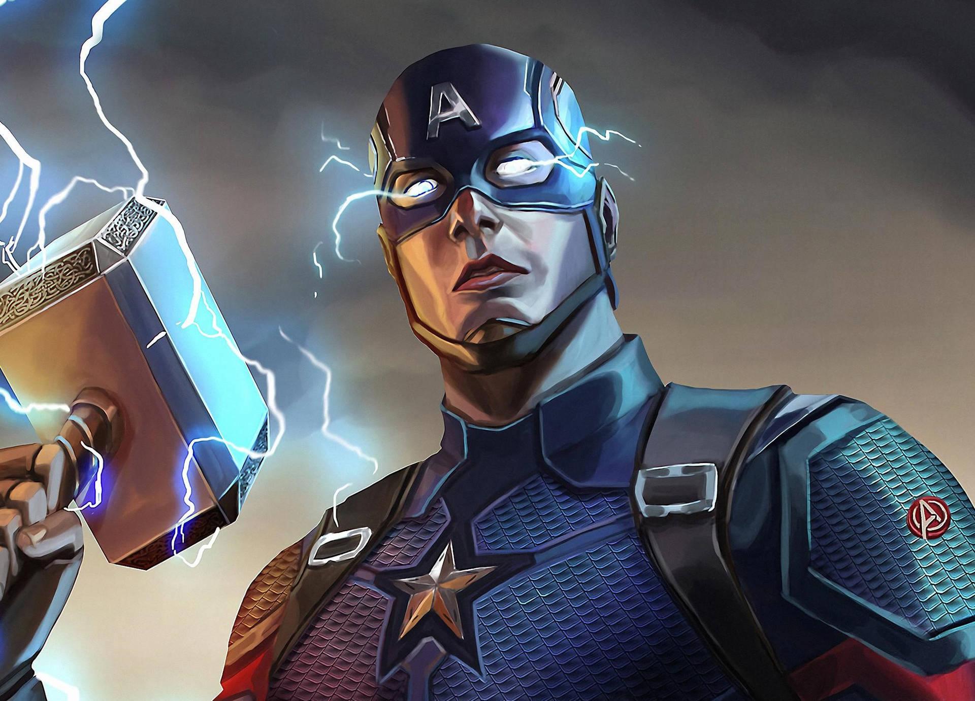 1920x1382 Download Best Captain America Lightning Mjolnir Wallpaper