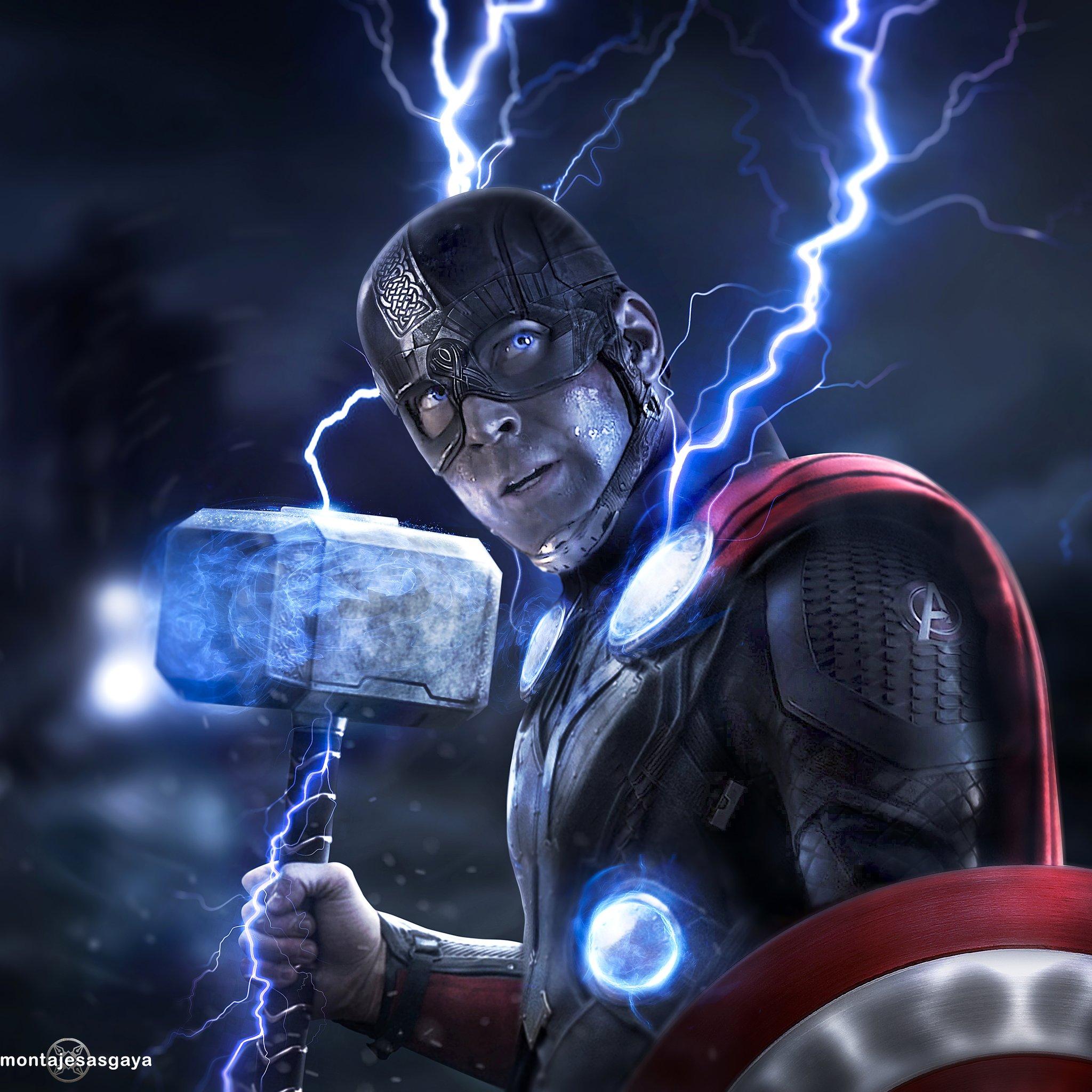 Captain America With Mjolnir Wallpapers - Top Free Captain America With ...