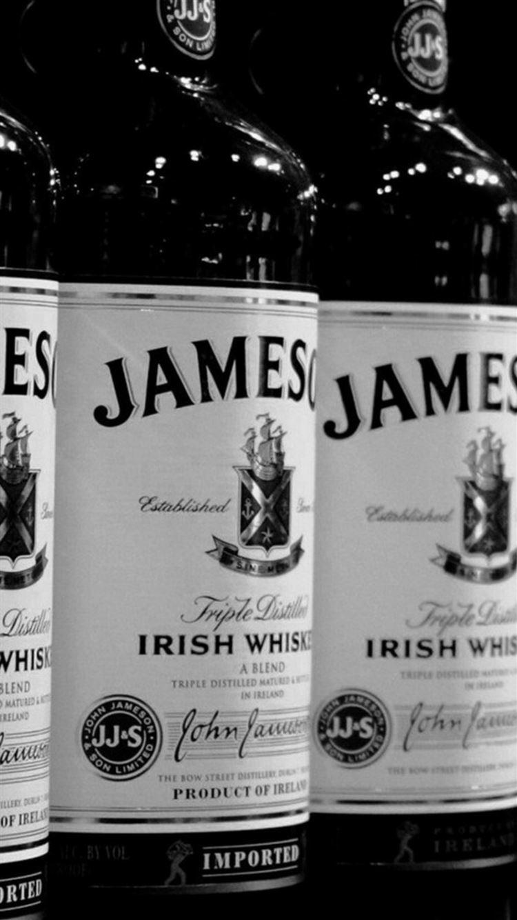 750x1334 Whiskey Jameson Black White Bottle iPhone 8 Wallpaper Free Download