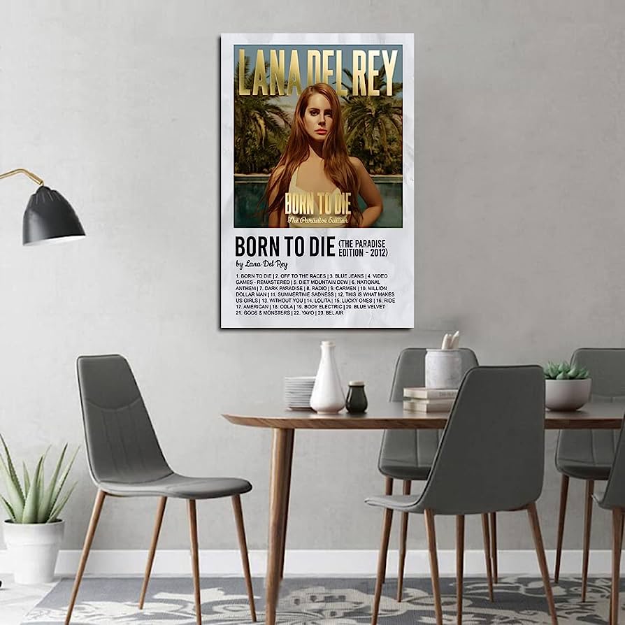 894x894 YWVWY Lana Del Rey Born to Die Poster Paradise Edition Polaroid Ablum Cover Canvas Wall Art 16x24inch(40x60cm): Posters & Prints
