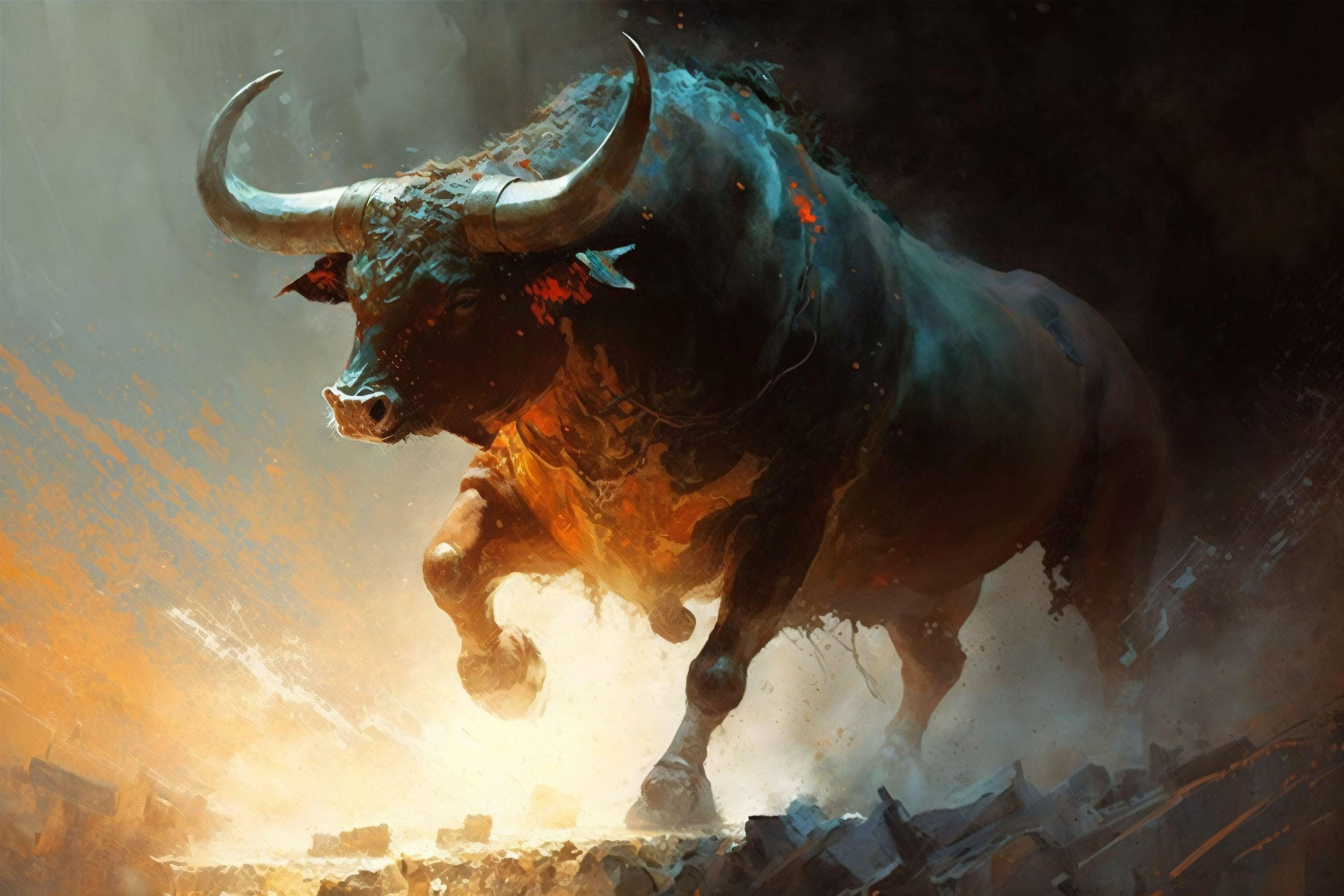 3000x2000 Charging Bull Print