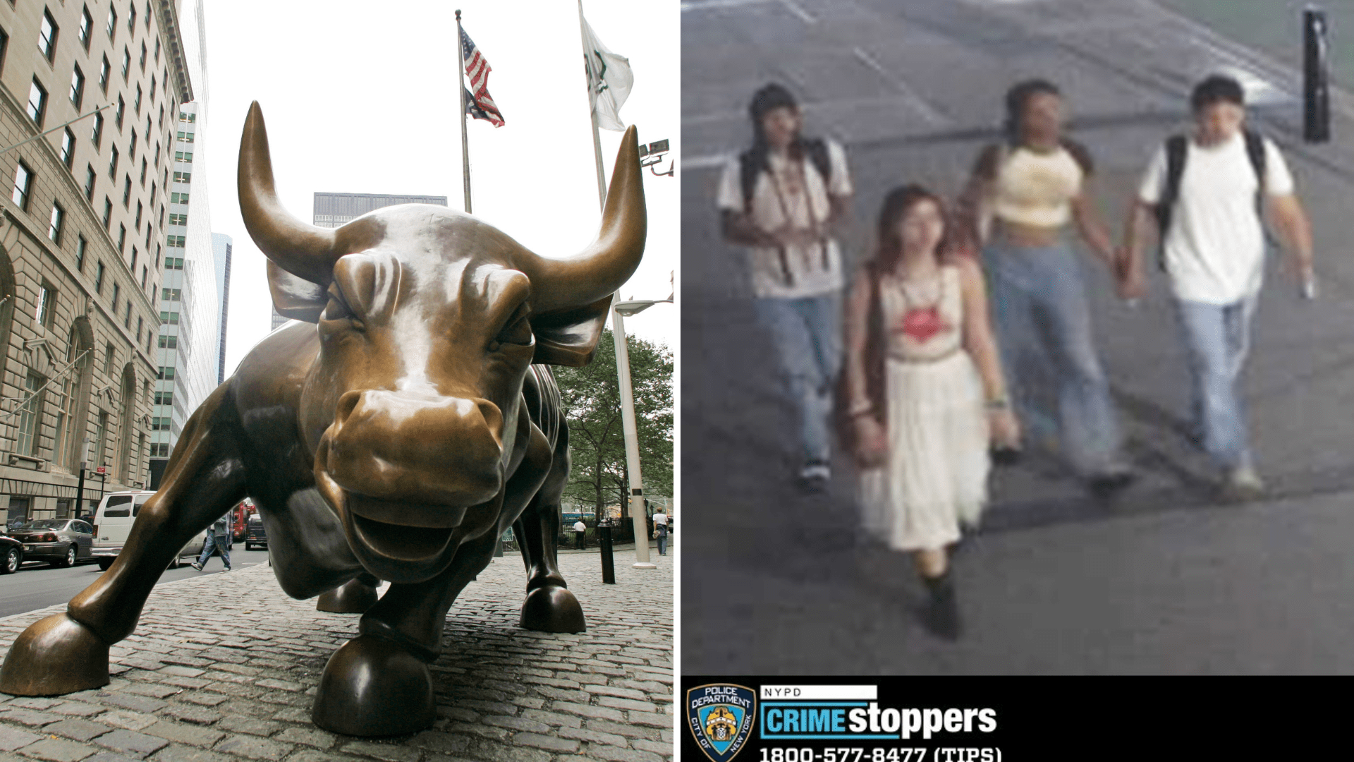 1920x1080 Wall Street's Charging Bull statue vandalized with graffiti targeting queen