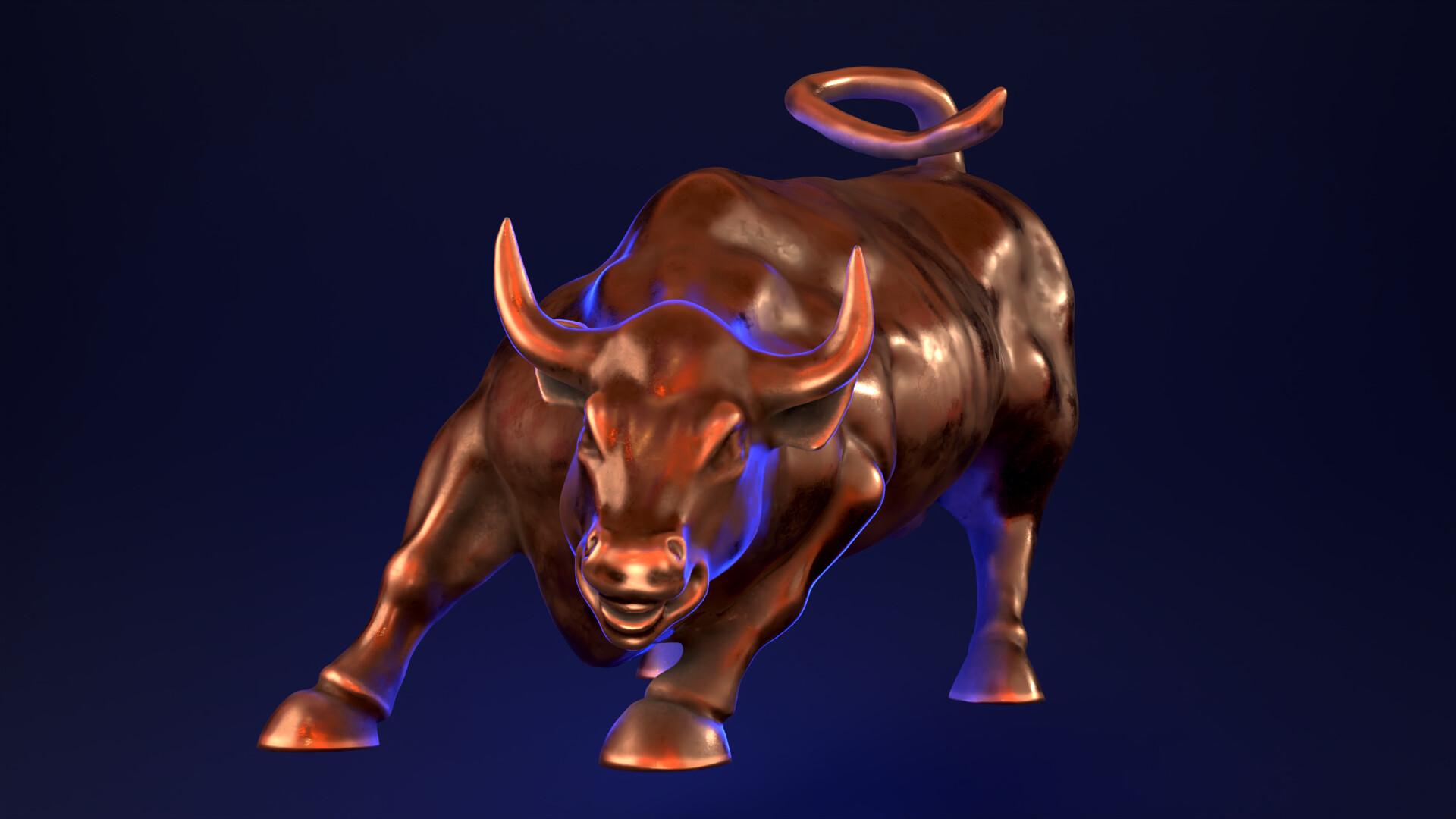 1920x1080 Wall Street Charging Bull