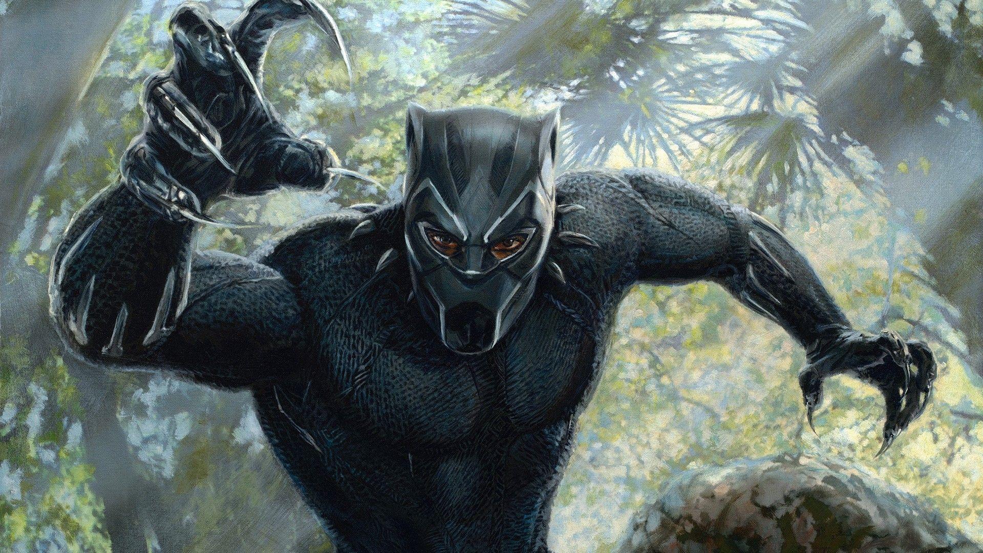 1920x1080 Black Panther Artwork Wallpaper