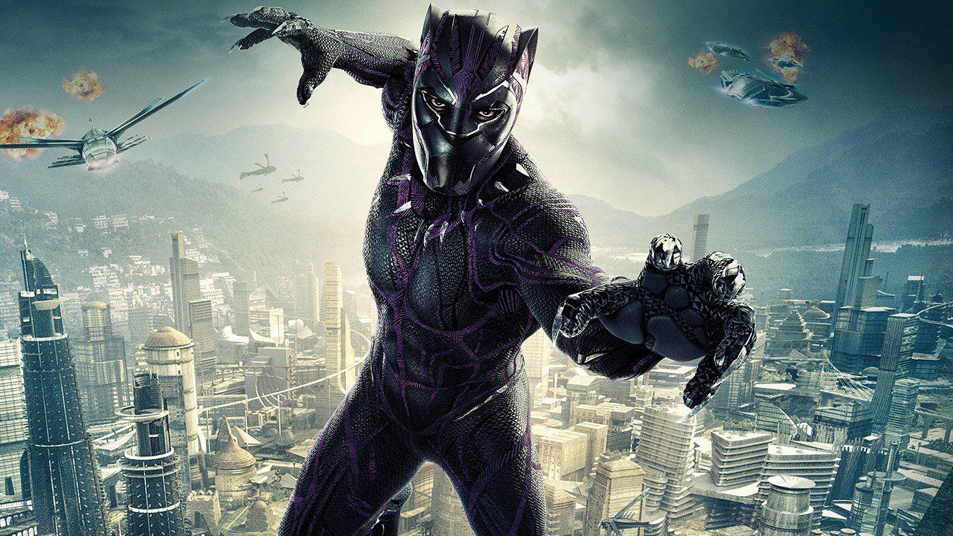 1366x768 wallpaper for desktop, laptop. marvel film hero blackpanther
