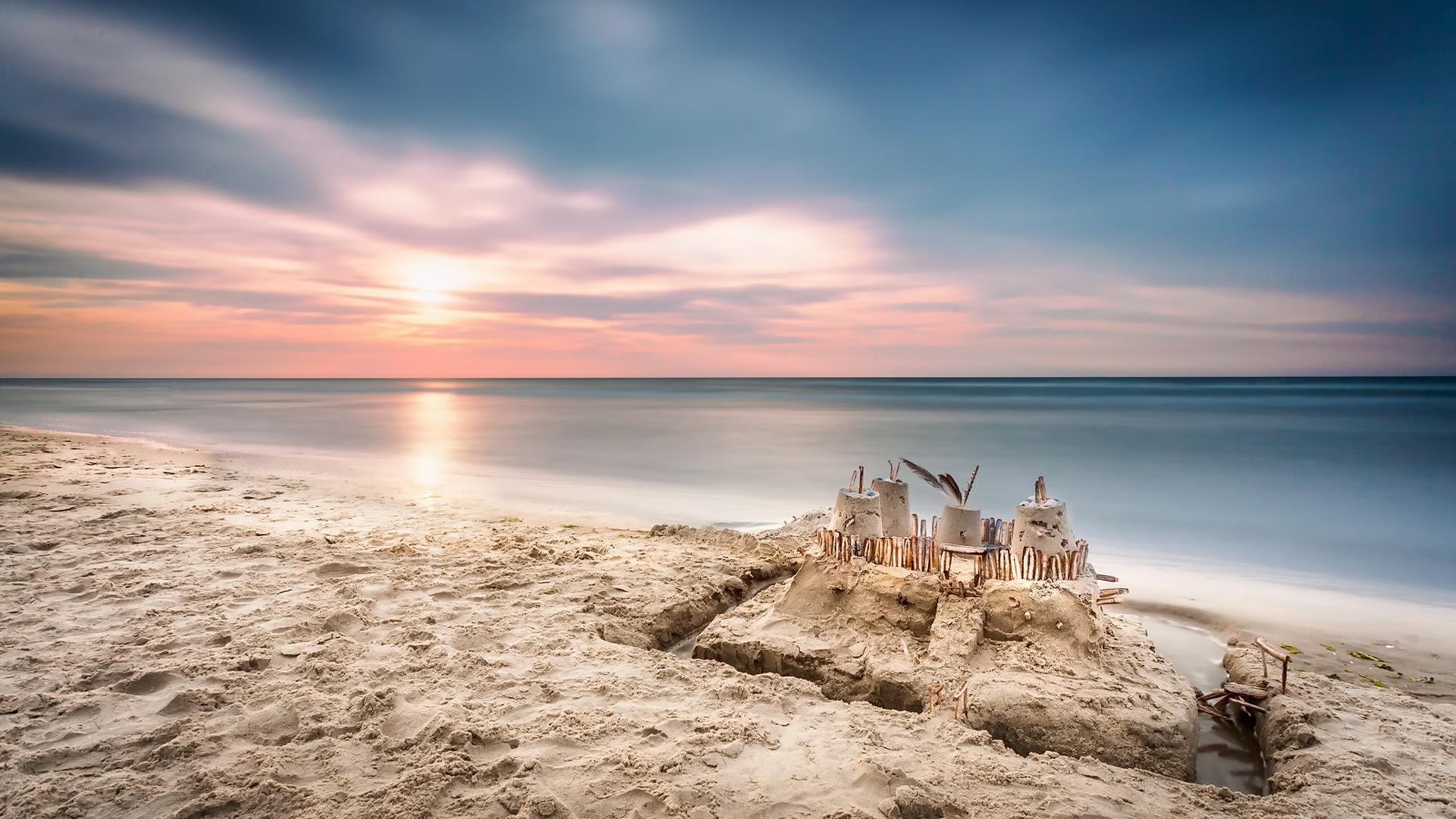 1920x1080 Download Sand Castle wallpaper for mobile phone, free Sand Castle HD picture