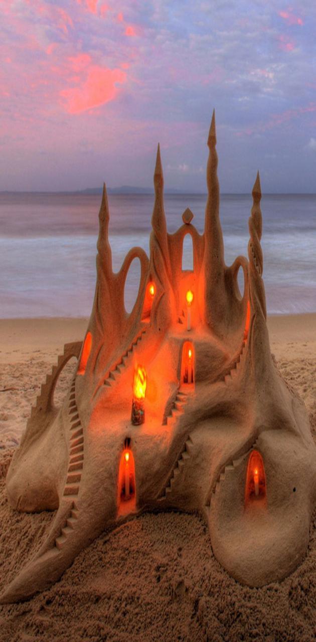 630x1280 Sand Castle wallpaper