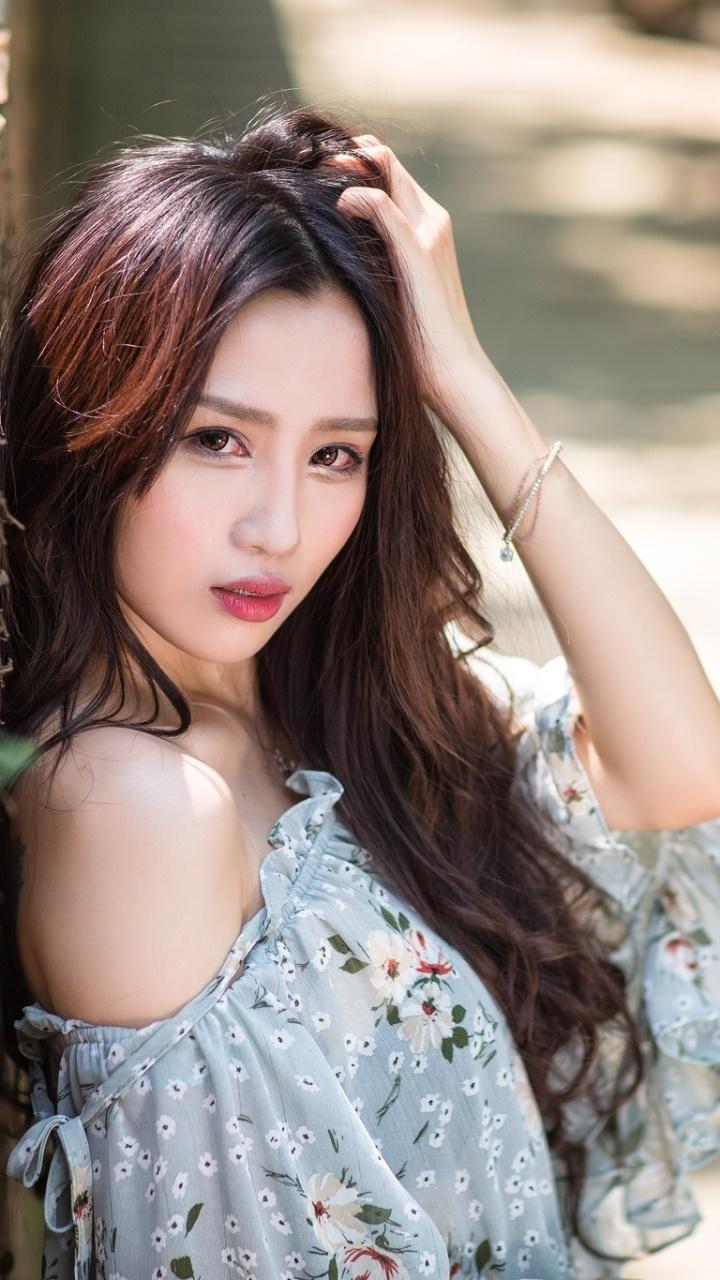 720x1280 Wallpaper / Women Asian Phone Wallpaper, Brunette, Model, Brown Eyes, 720x1280 free download