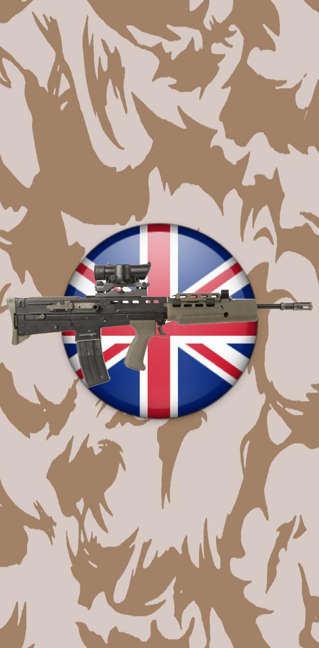 630x1280 British Army Rifle wallpaper