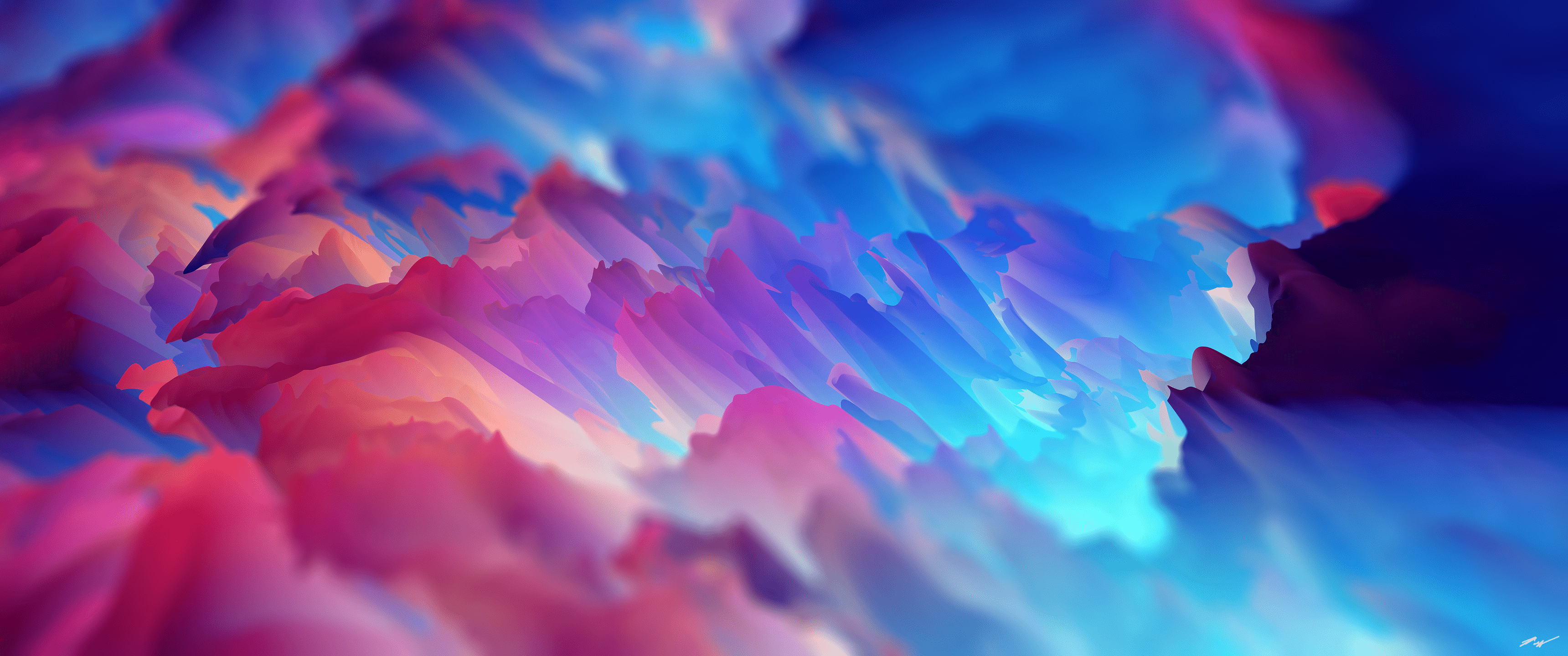 3440x1440 Wallpaper Colored, Tablet, Water, Purple, Violet, Background Free Image