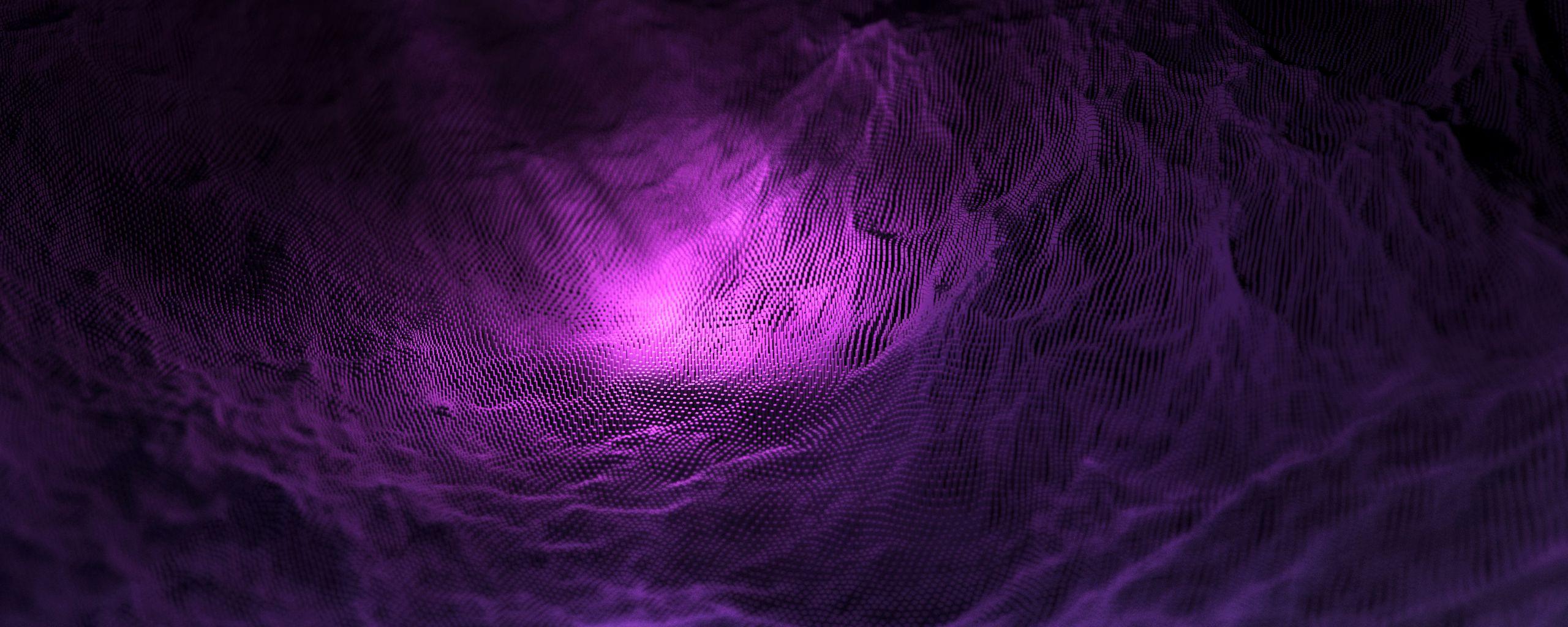 2560x1024 Download wallpaper 2560x1024 relief, surface, texture, 3D, purple ultrawide monitor HD background