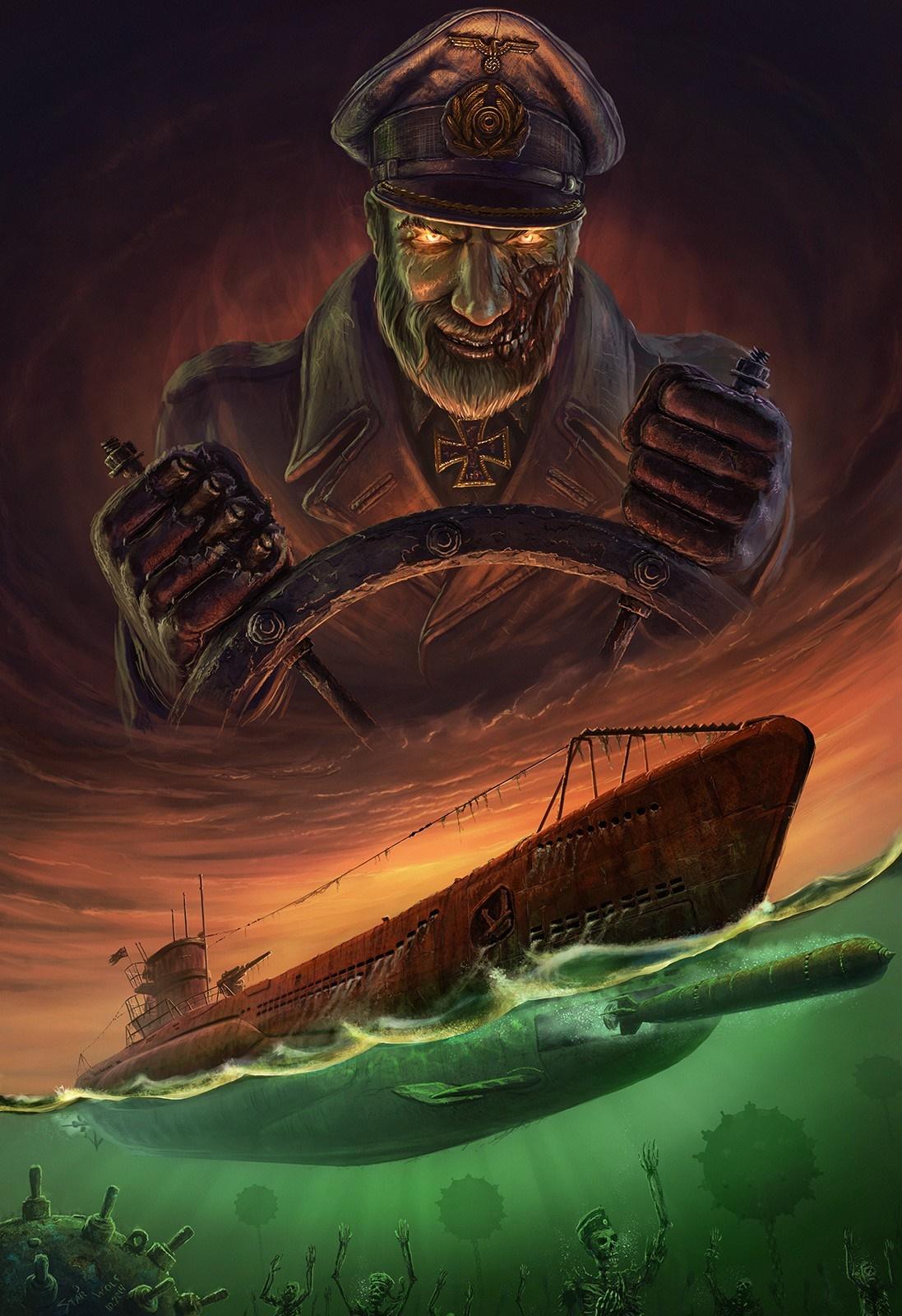 1097x1600 illustration, submarine, dead, ART, darkness, screenshot, computer Gallery HD Wallpaper