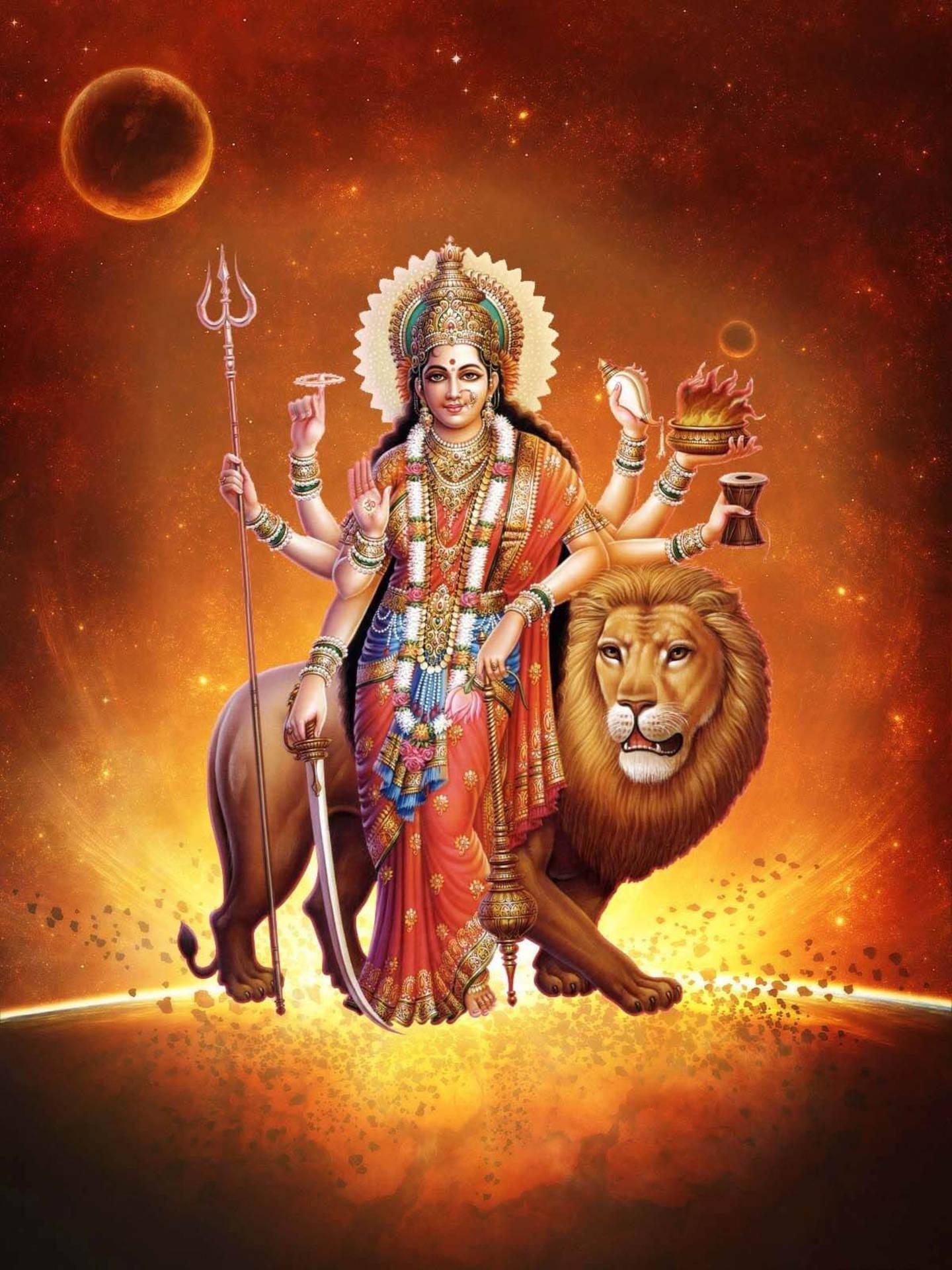 1440x1920 Download Hindu Goddess In Shakti Godhead Wallpaper