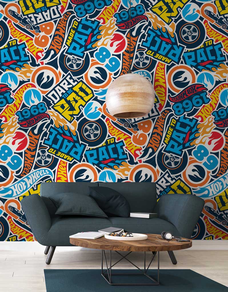 798x1022 Hot Wheels Dare to Be Rad Wallpaper Mural