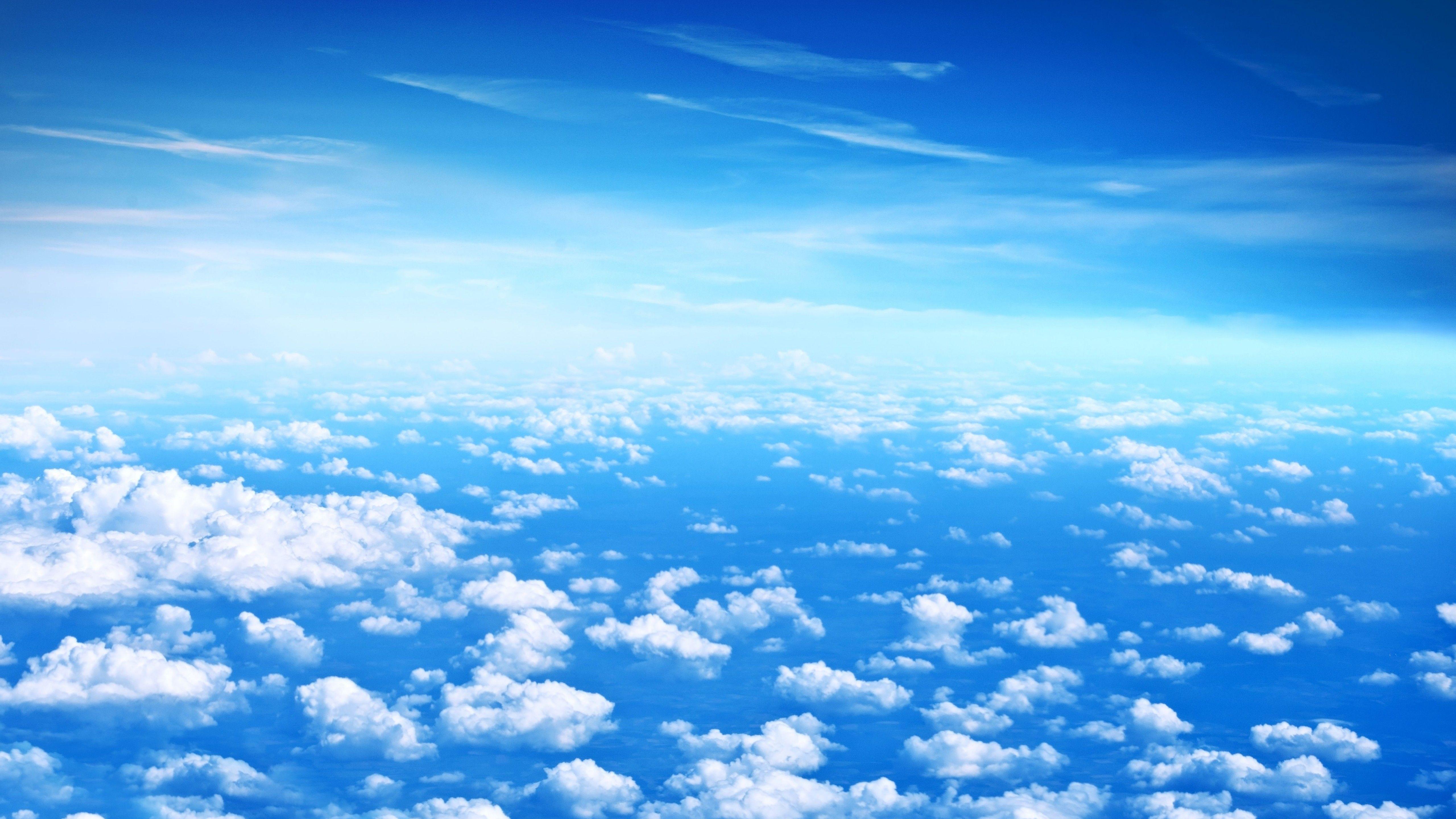 5120x2880 Blue Sky With Clouds Wallpaper
