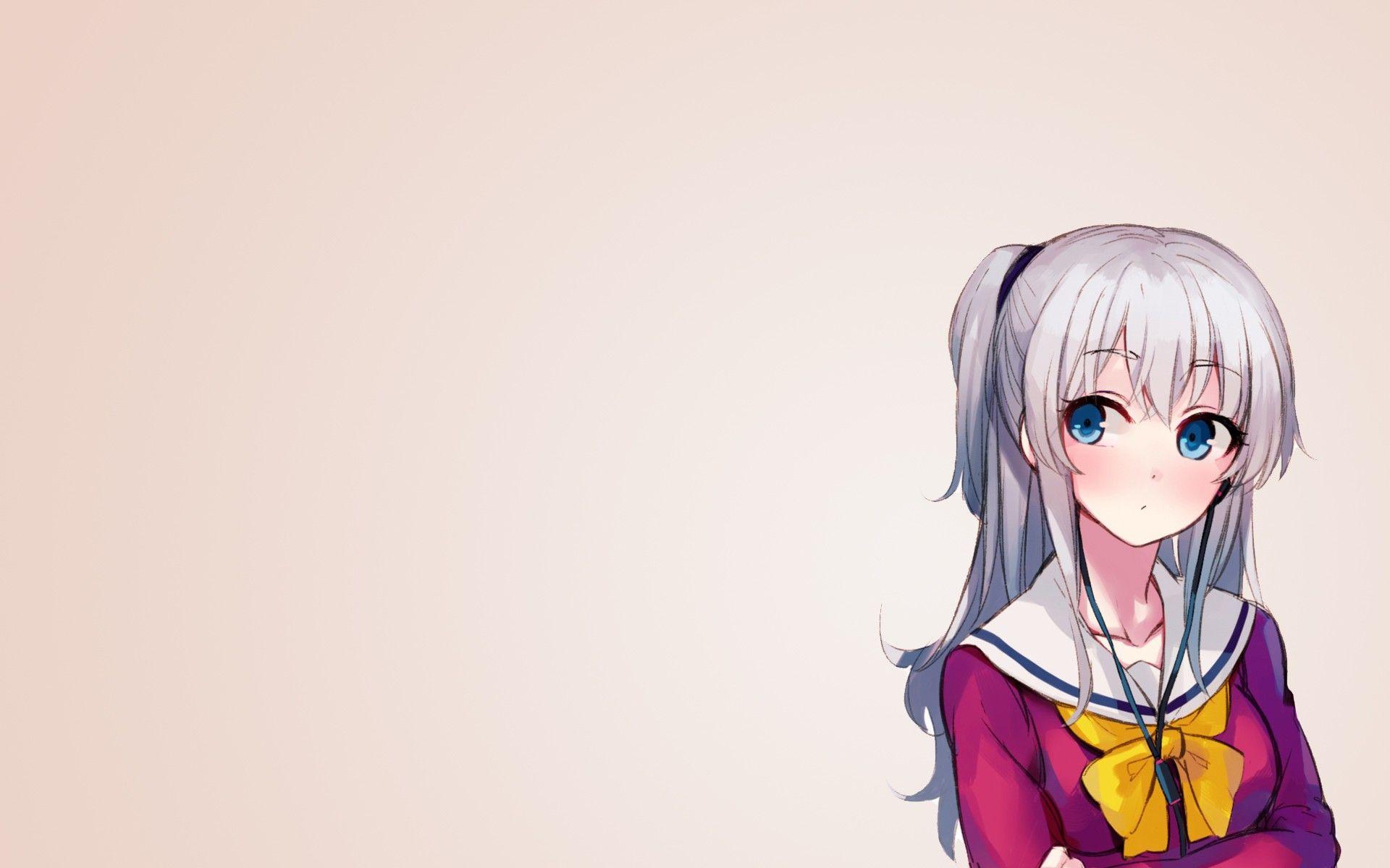 1920x1200 anime, anime girls, Charlotte, Tomori Nao, simple background
