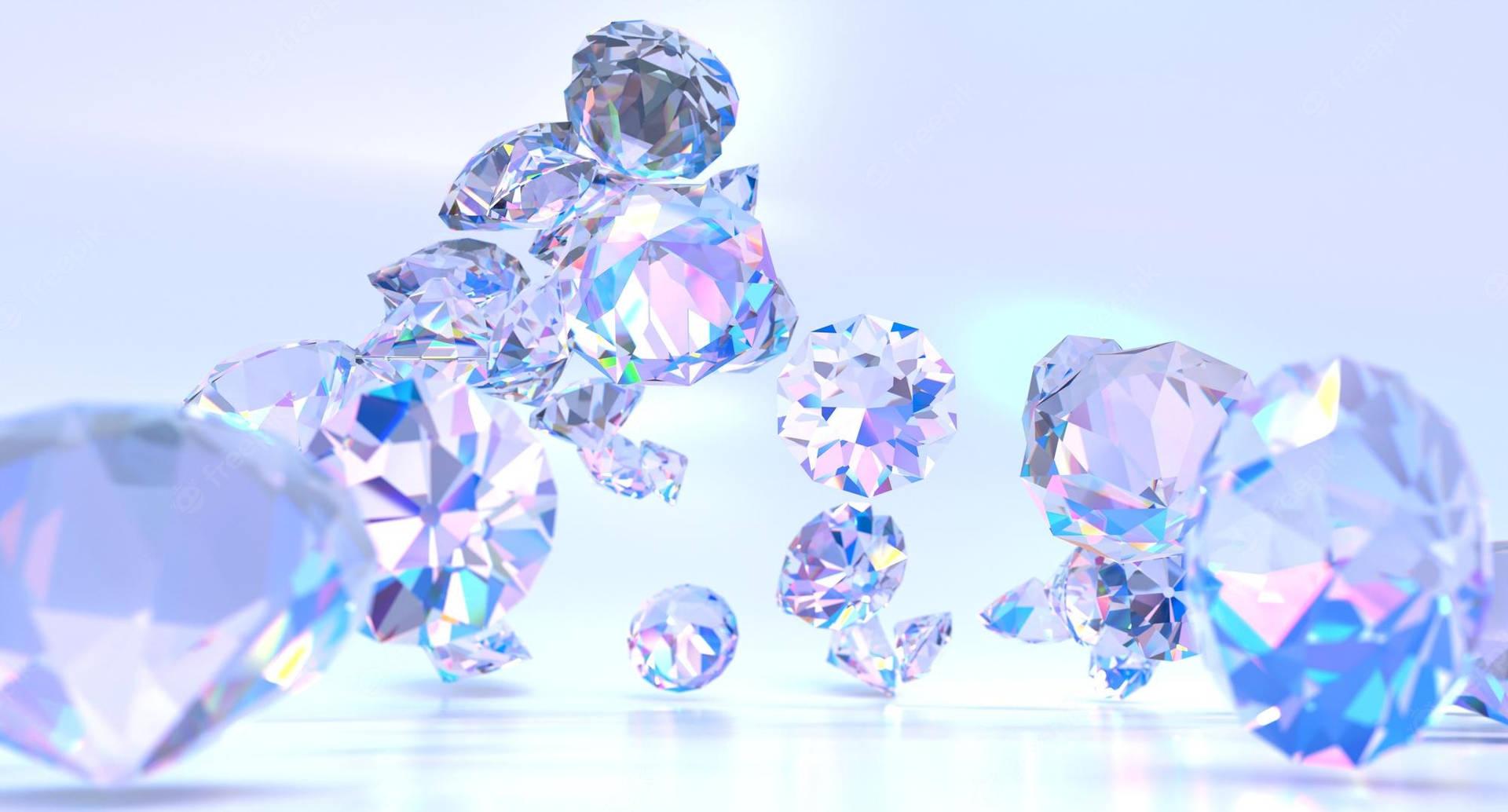 1920x1034 Download Precious Diamonds On Light Blue Background Wallpaper