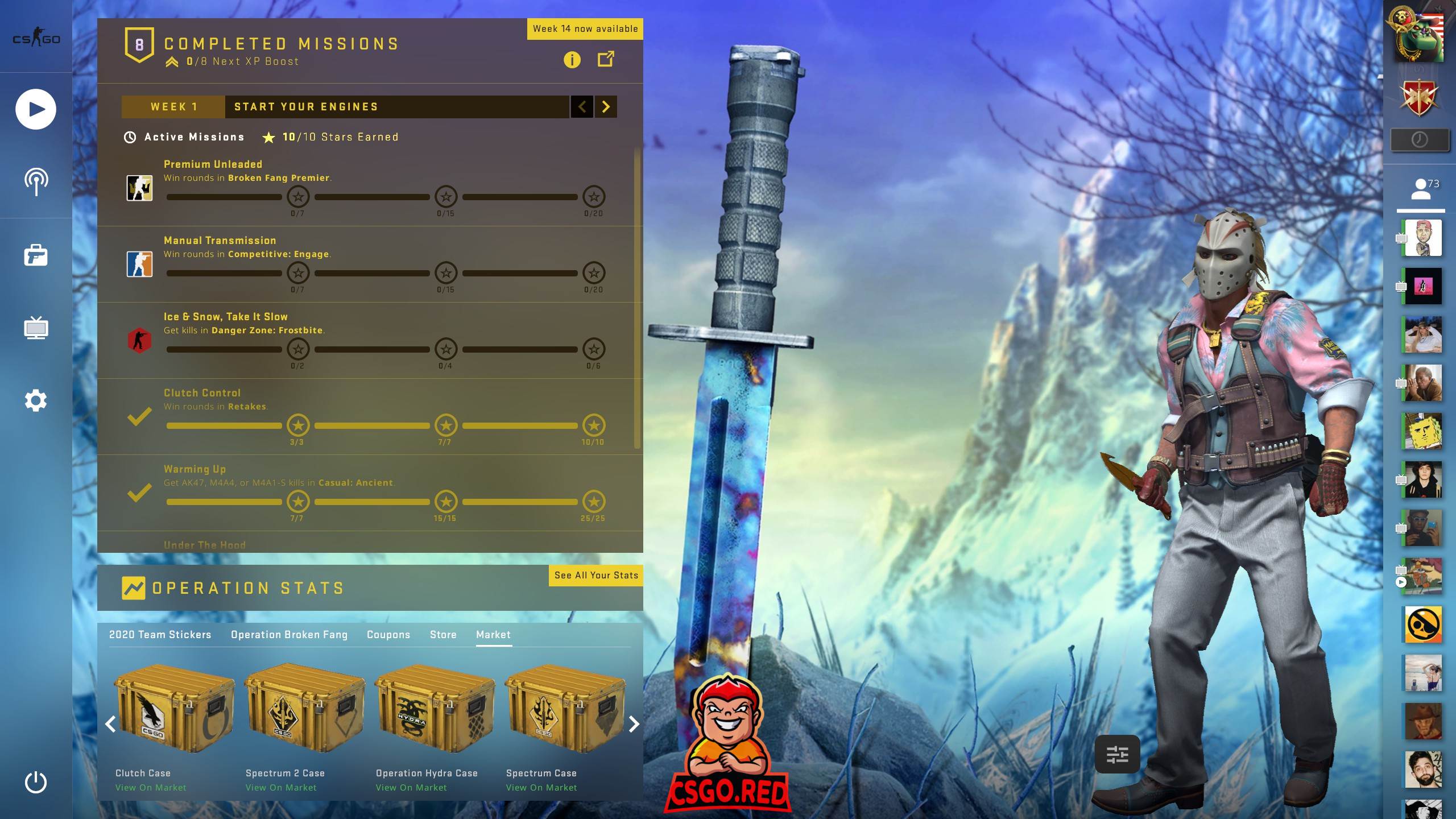 2560x1440 M9 Bayonet Blue Gem CSGO Panorama UI Free Download