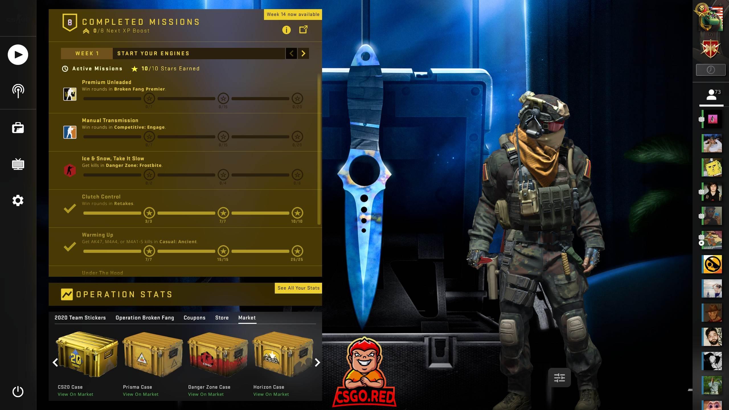 2560x1440 Skeleton Knife Blue Gem CSGO Panorama UI Free Download