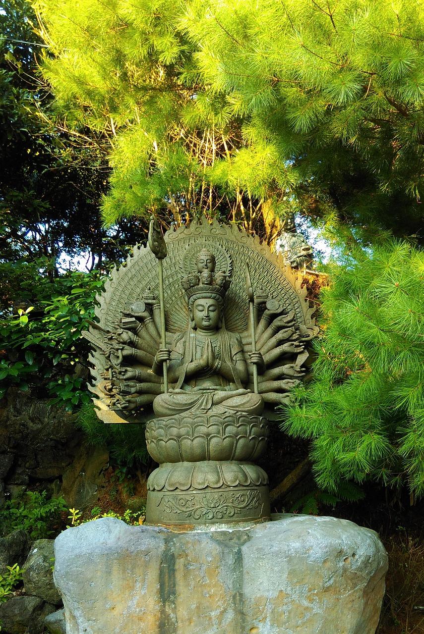 855x1280 Stone Statue Guanyin Thousand Hand