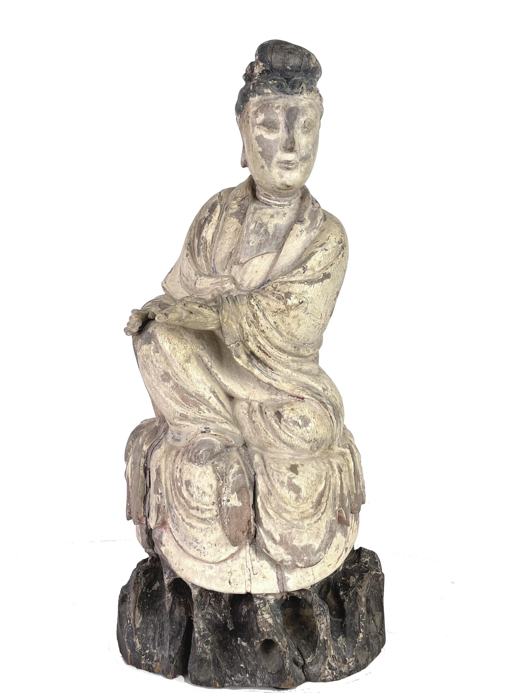 1782x2376 Antique Guanyin a Holding Scroll, China (16420LKE) Arts Gallery