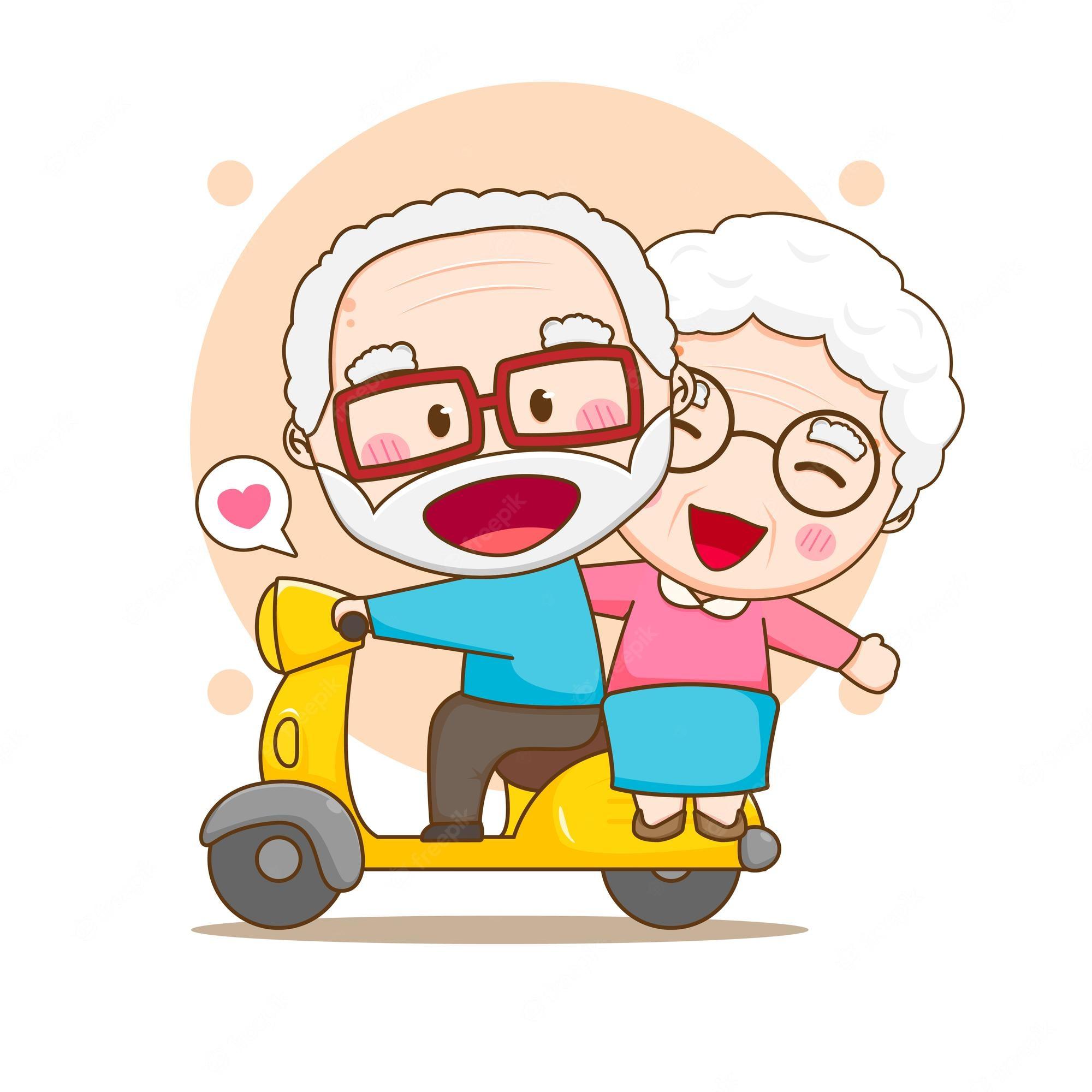 2000x2000 Grandparents Cartoon Image