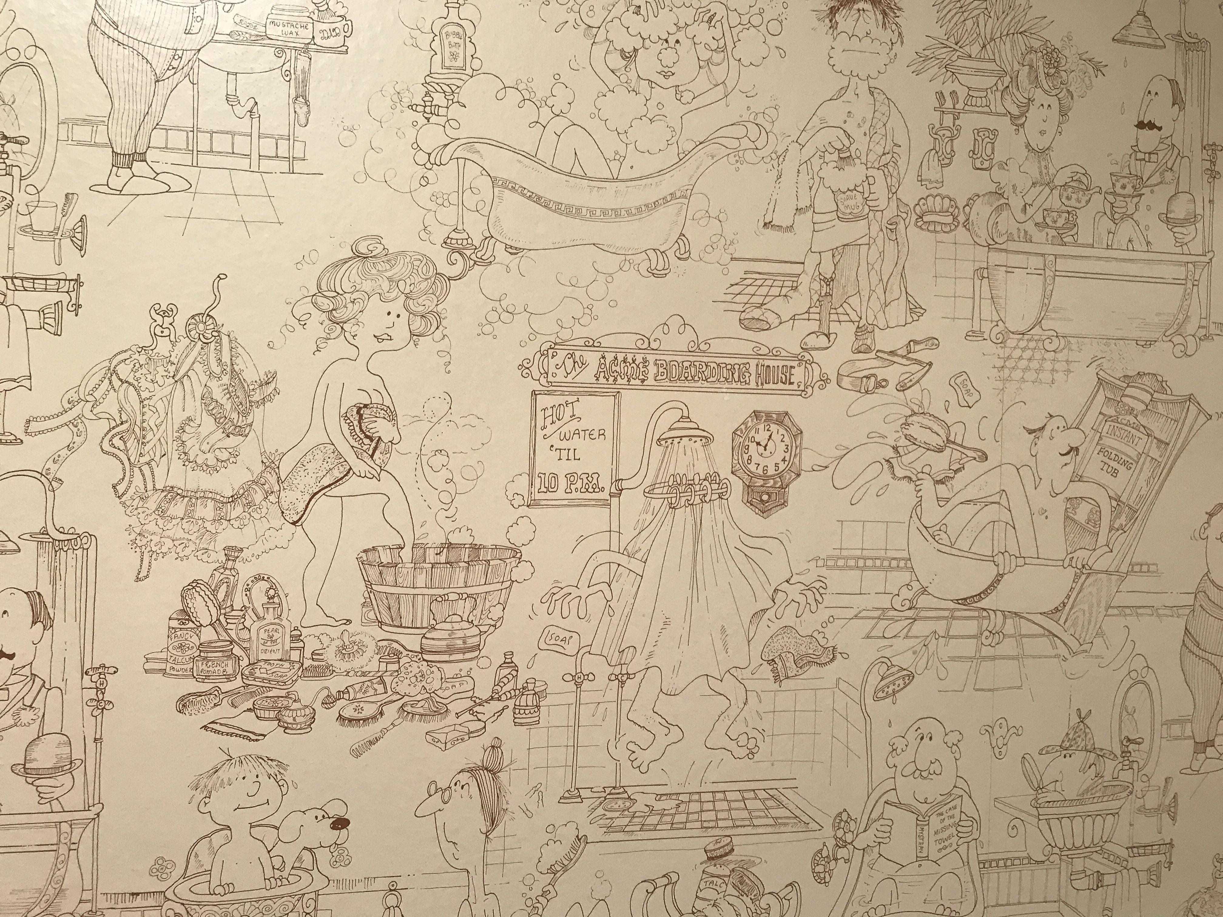 4032x3024 Wallpaper at grandparents' cabin restroom. No clue how old. Maybe 70's?