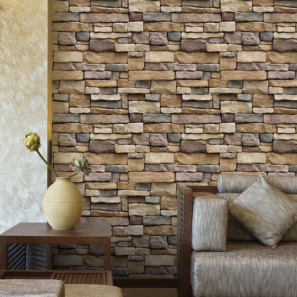 1010x1010 3D Wallpaper Brick Pvc Waterproof Self Adhesive Removable Wall Sticker Living Room Bedroom Kids Room Home Decor 3D Wall Papers