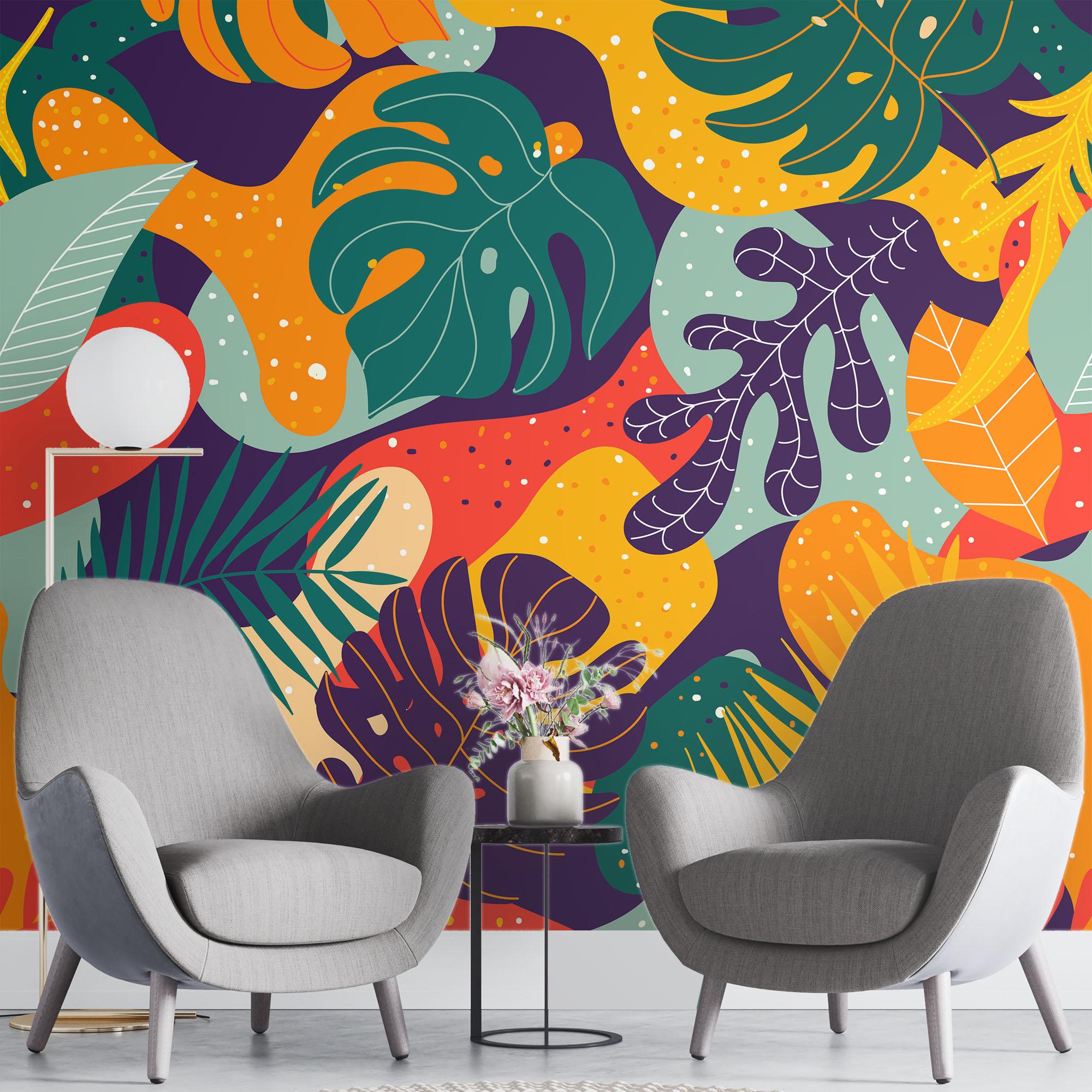 2000x2000 Abstract colorful botanical